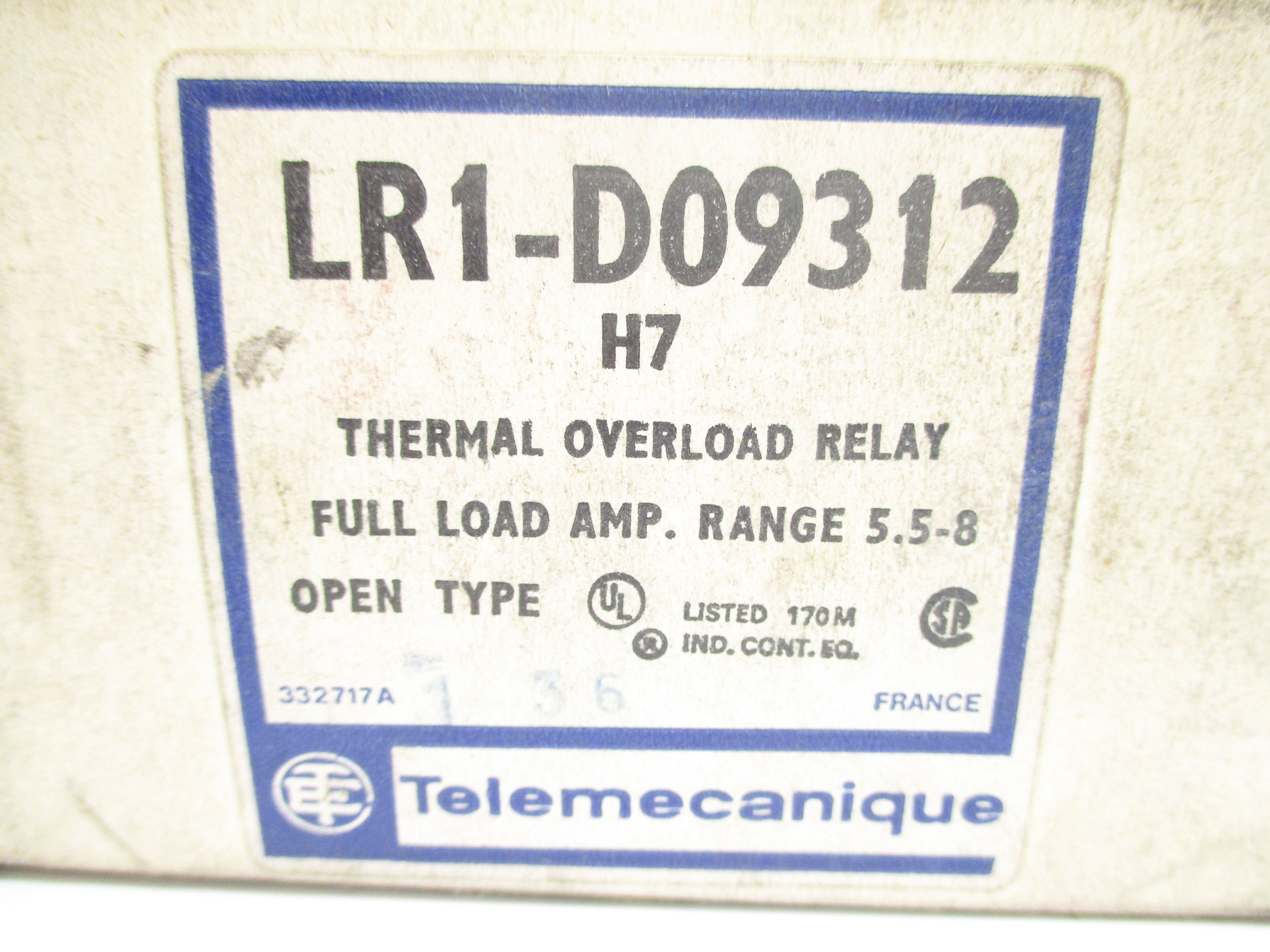 TELEMECANIQUE LR1D09312 5.5-8A NSMP