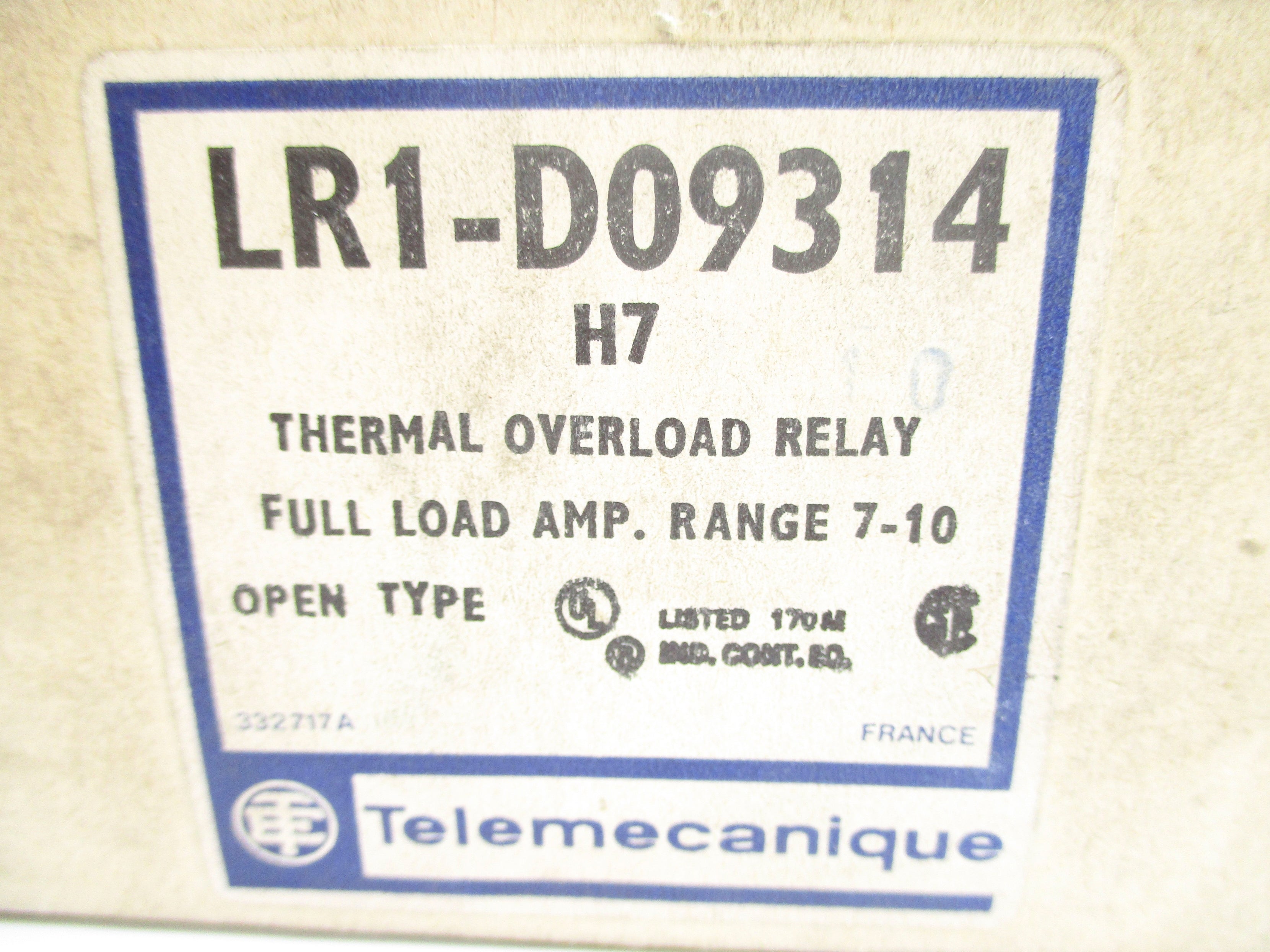 TELEMECANIQUE LR1D09314 7-10A NSMP