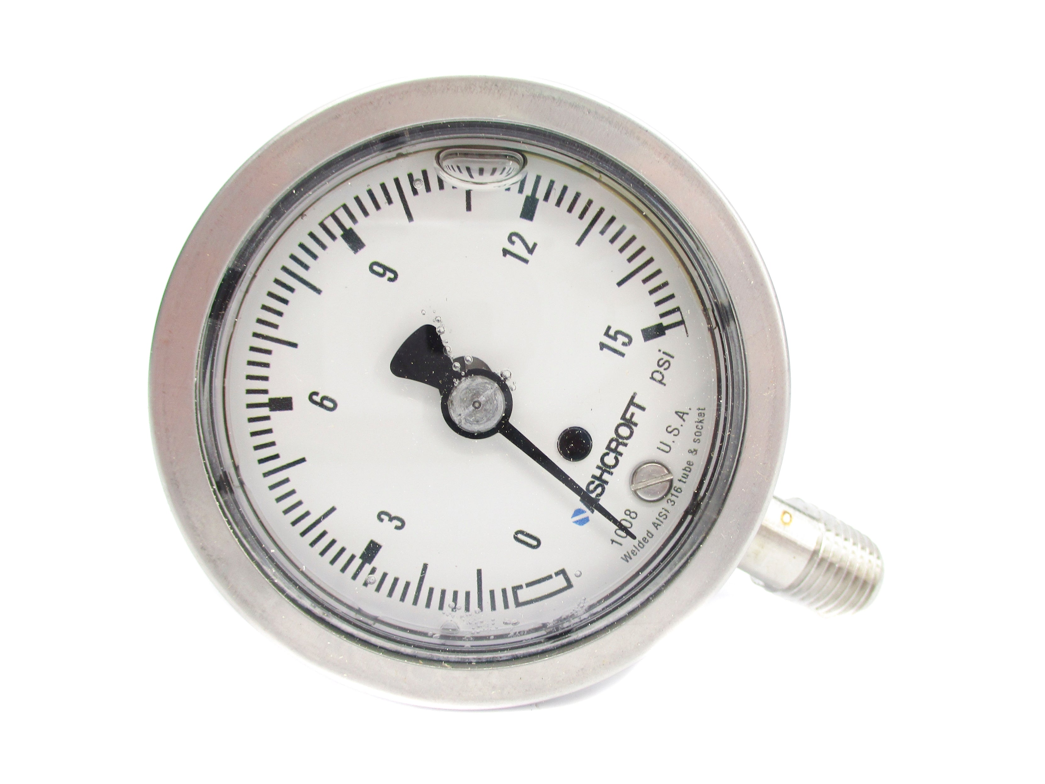 ASHCROFT 631008SL02L15# 0-15PSI NSMP