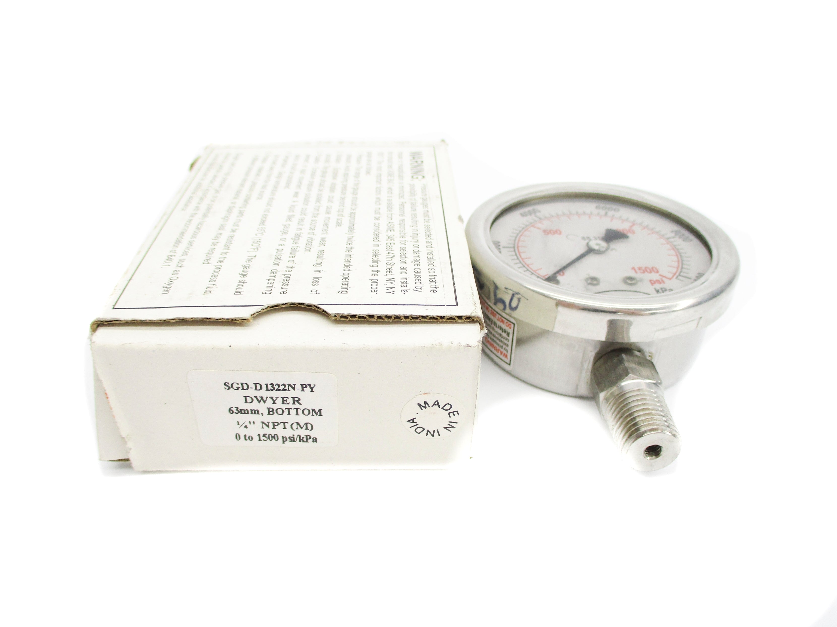 DWYER SGD-D1322N-PY 0-1500PSI NSMP