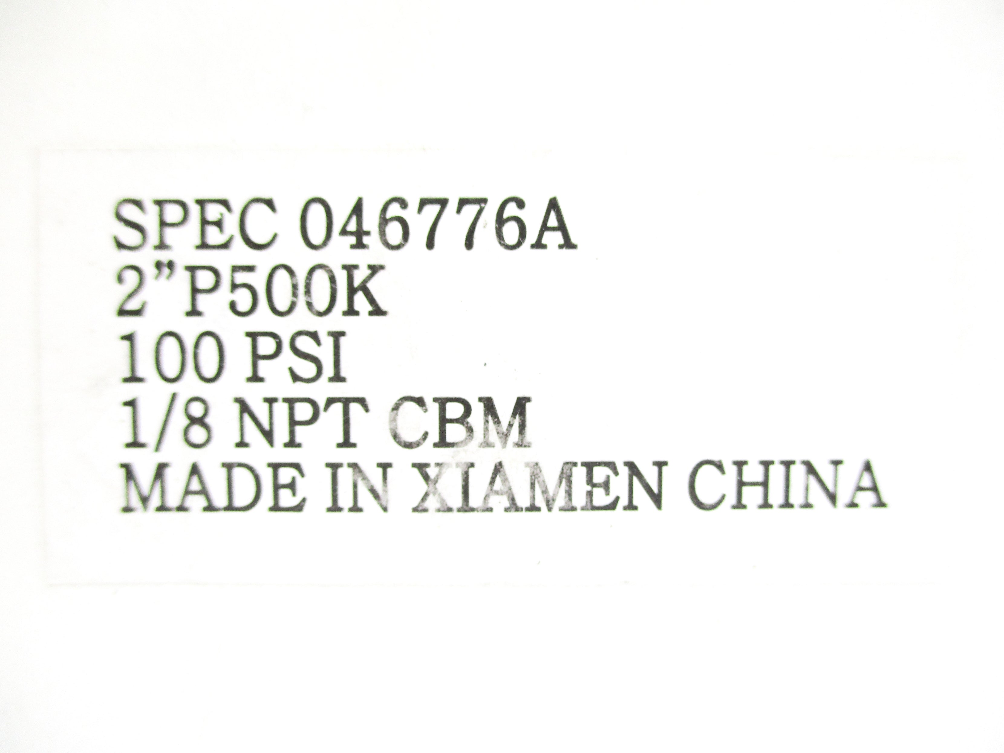 AMETEK 046776A 100PSI 1/8" NSMP