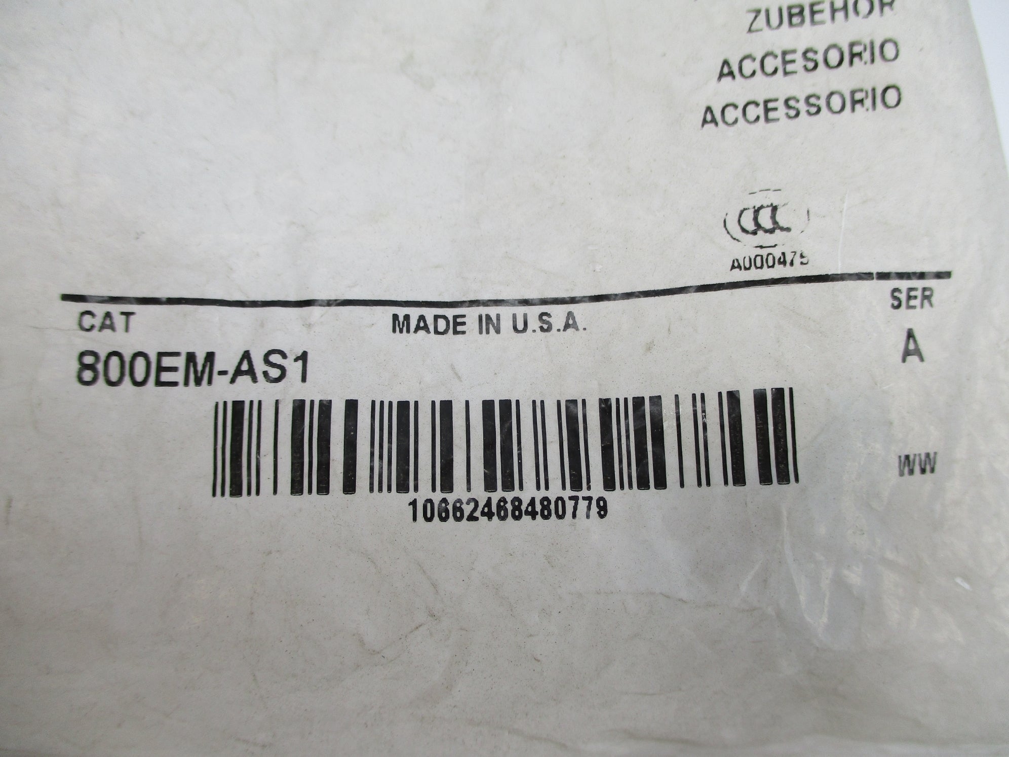 INDUSTRIAL SPARE PART 800EM-AS1 SER. A NSMP