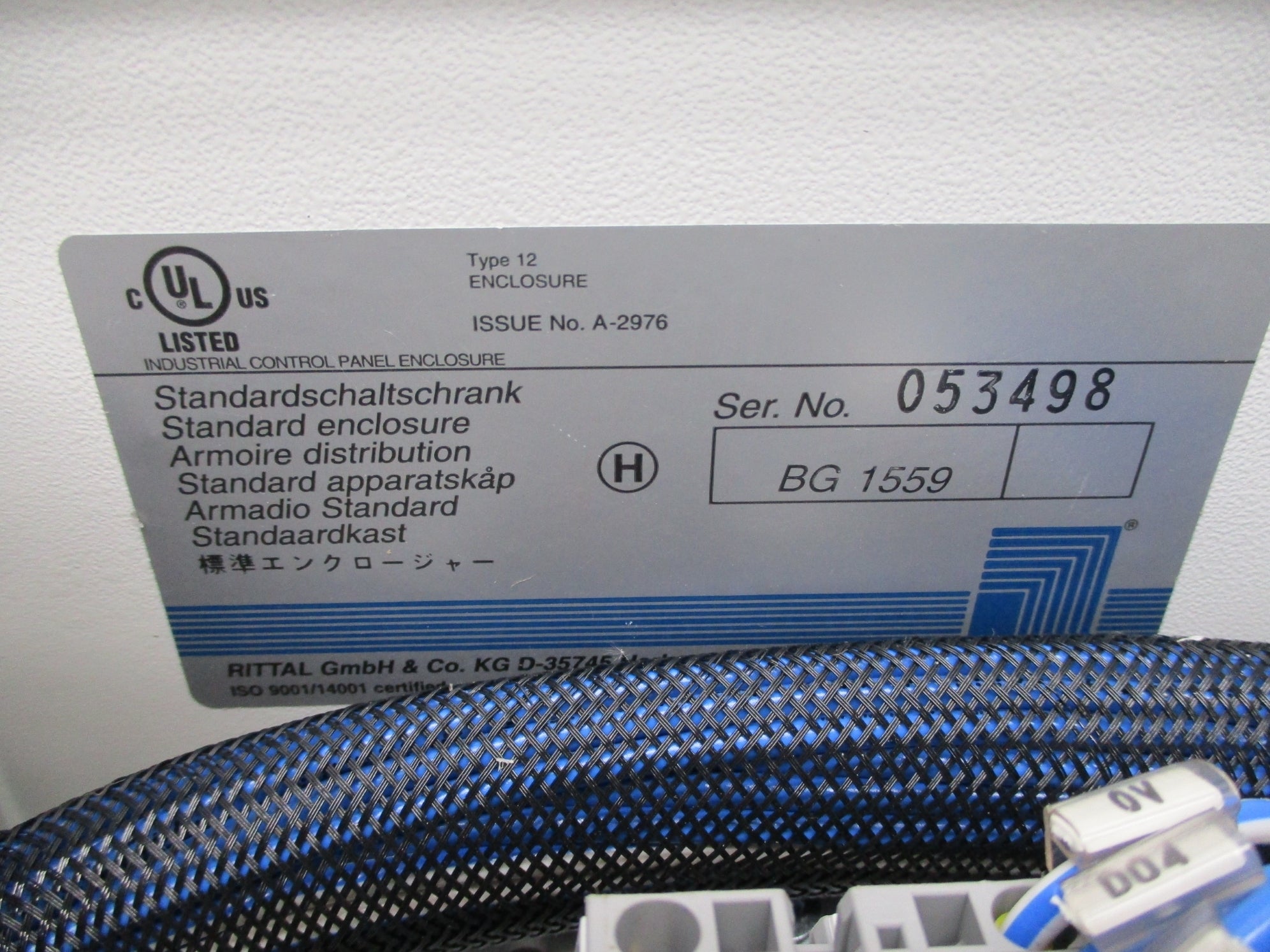 RITTAL BG1559 (AS PICTURED) NSNP