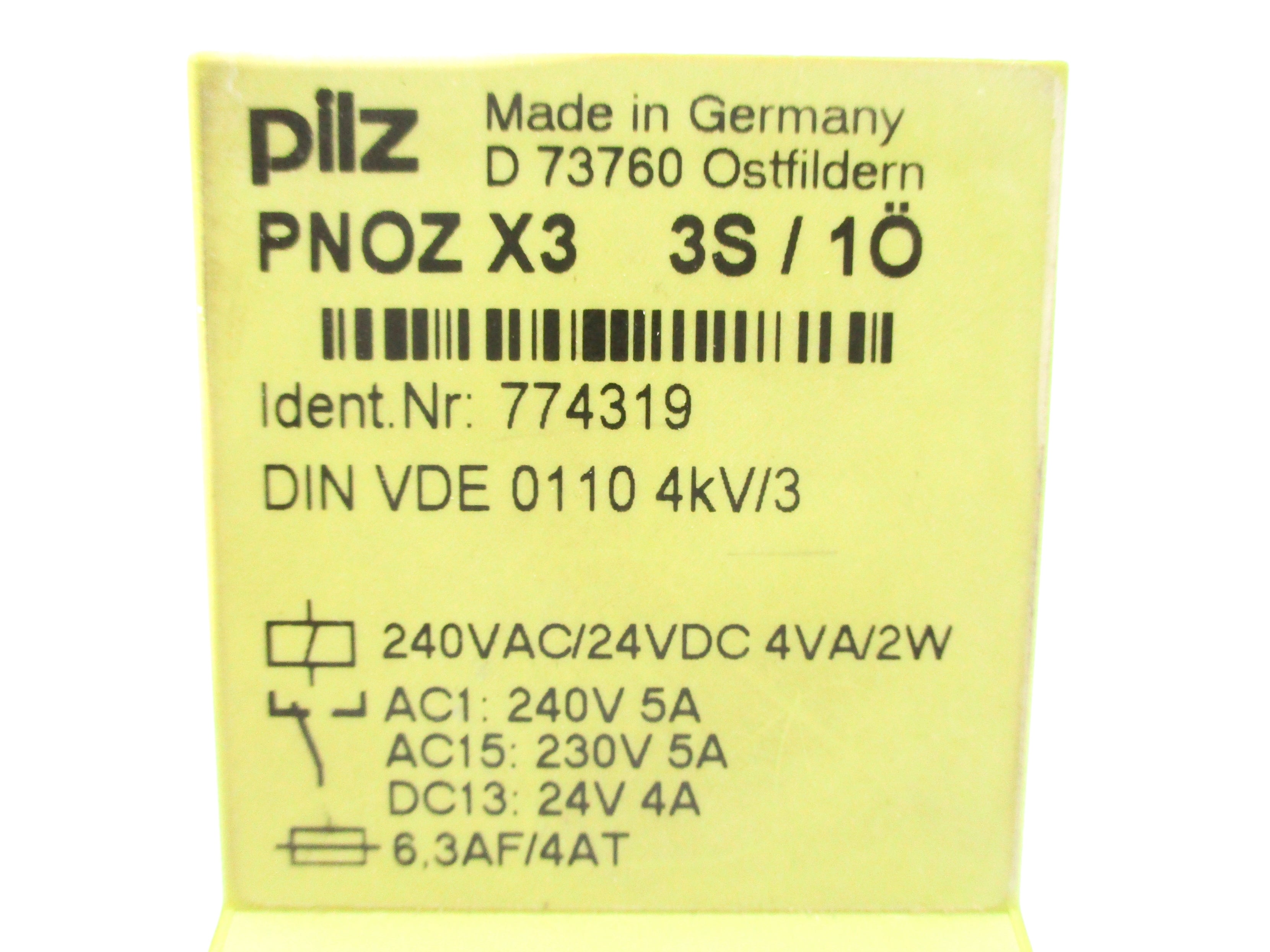 PILZ  PNOZX33S/1O 240VAC 24VDC NSNP