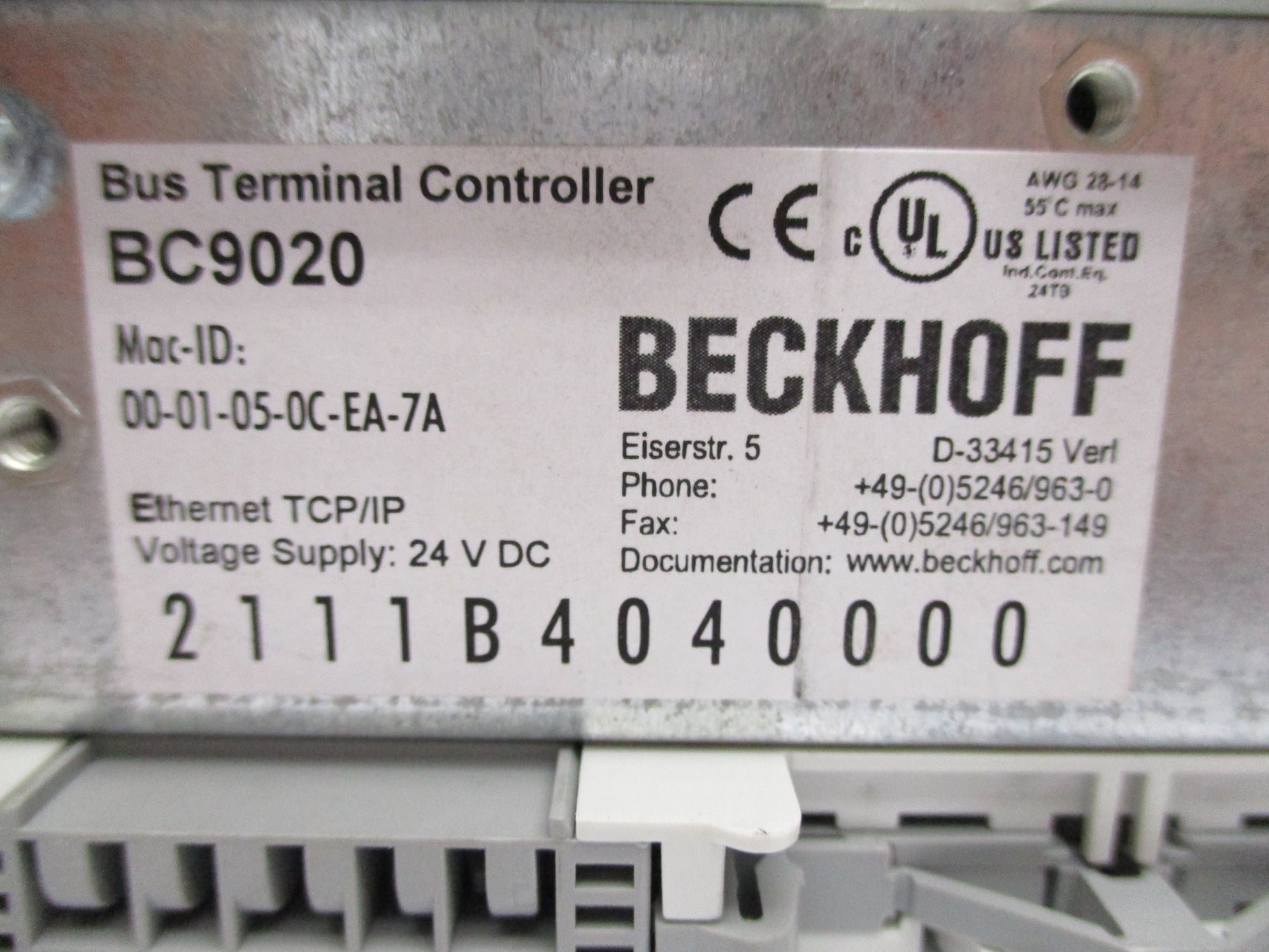 BECKHOFF BC9020 NSNP