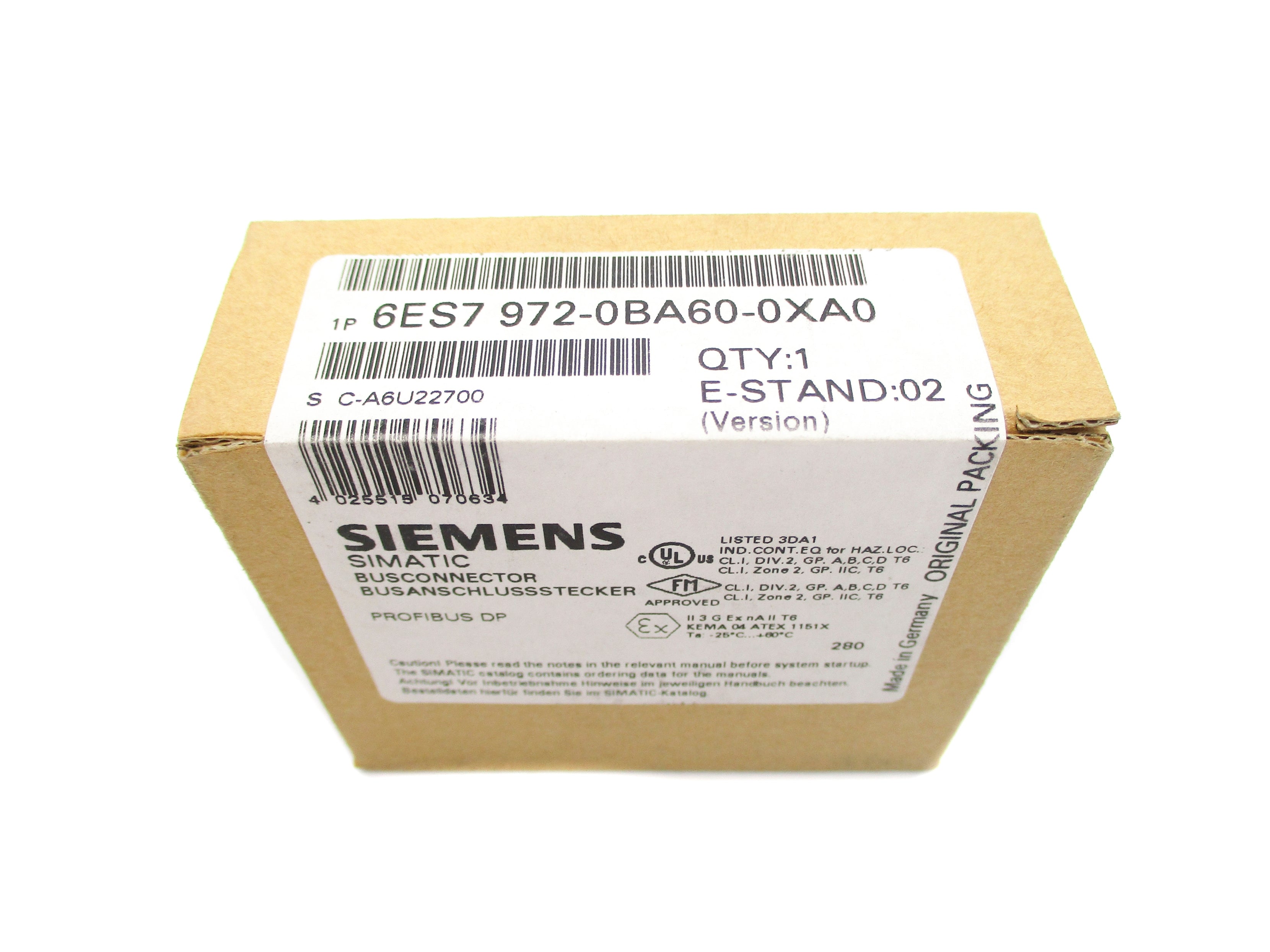 SIEMENS 6ES7972-0BA60-0XA0 NSFS