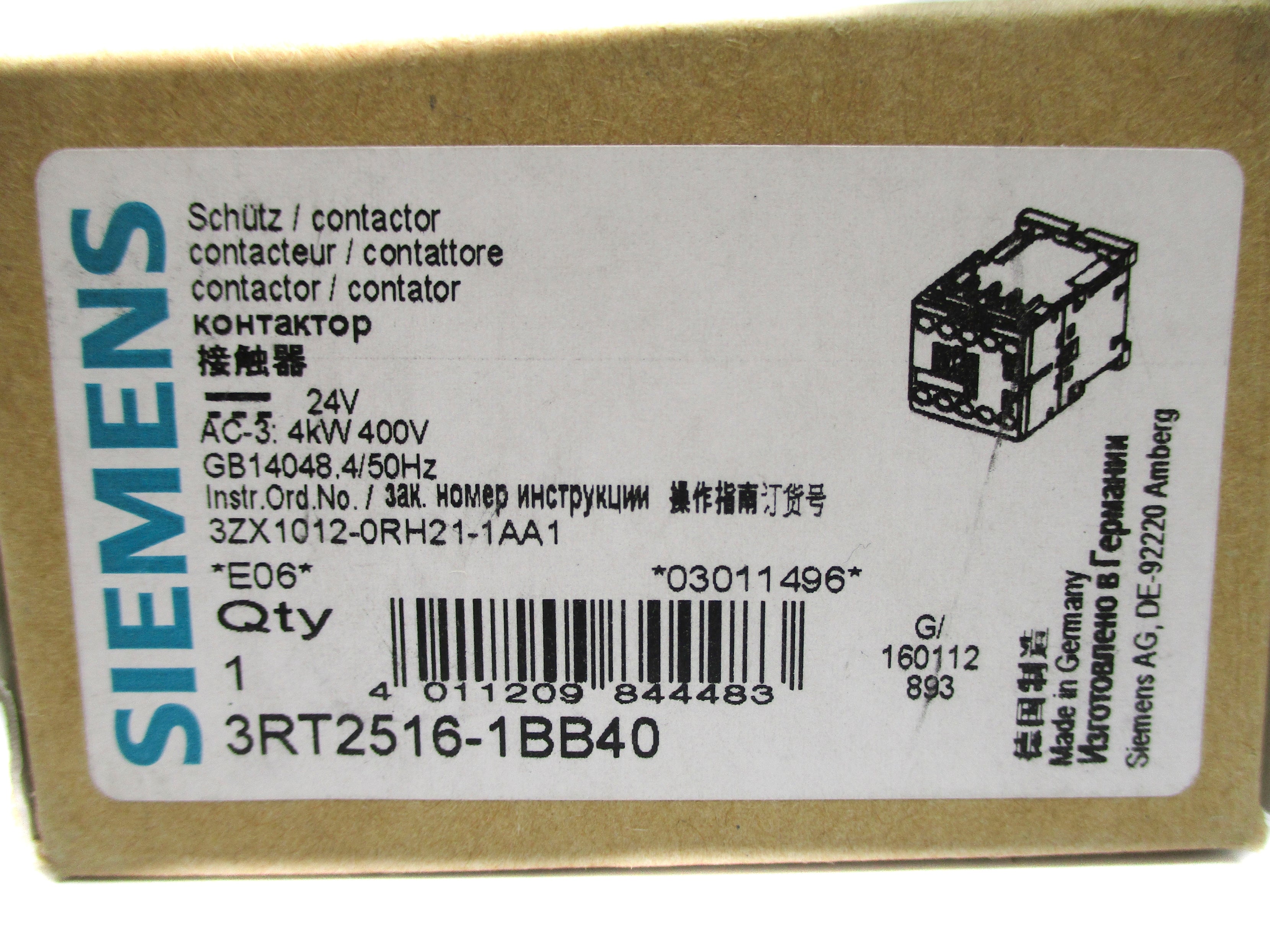 SIEMENS 3RT2516-1BB40 24VDC NSMP