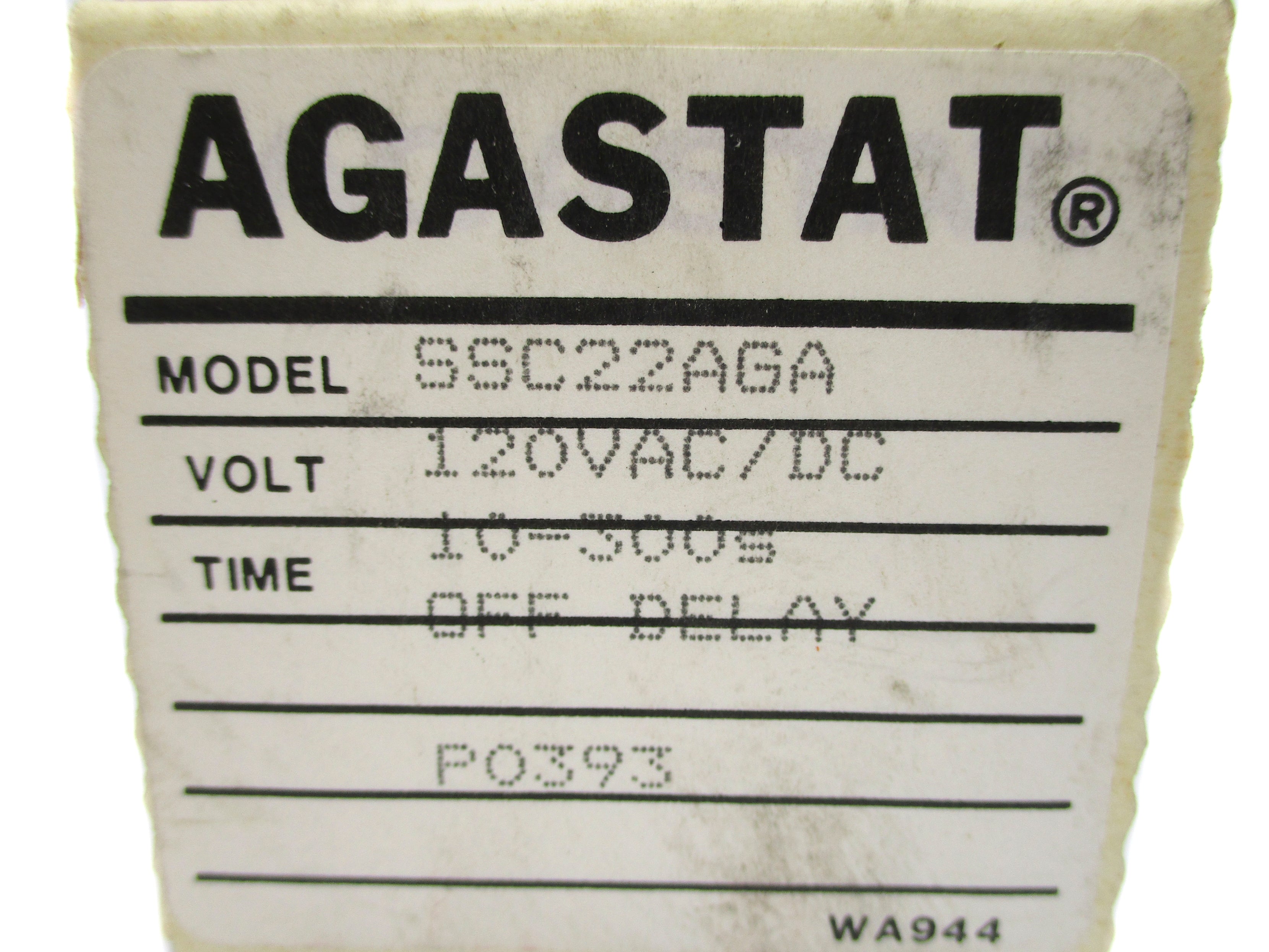 AGASTAT SSC22AGA 120VAC/DC NSMP