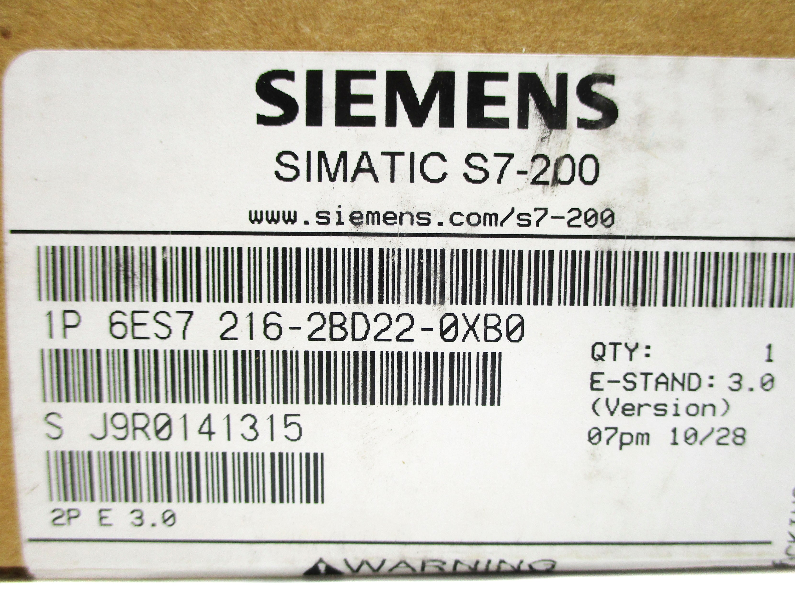 SIEMENS 6ES7216-2BD22-0XB0 NSFS