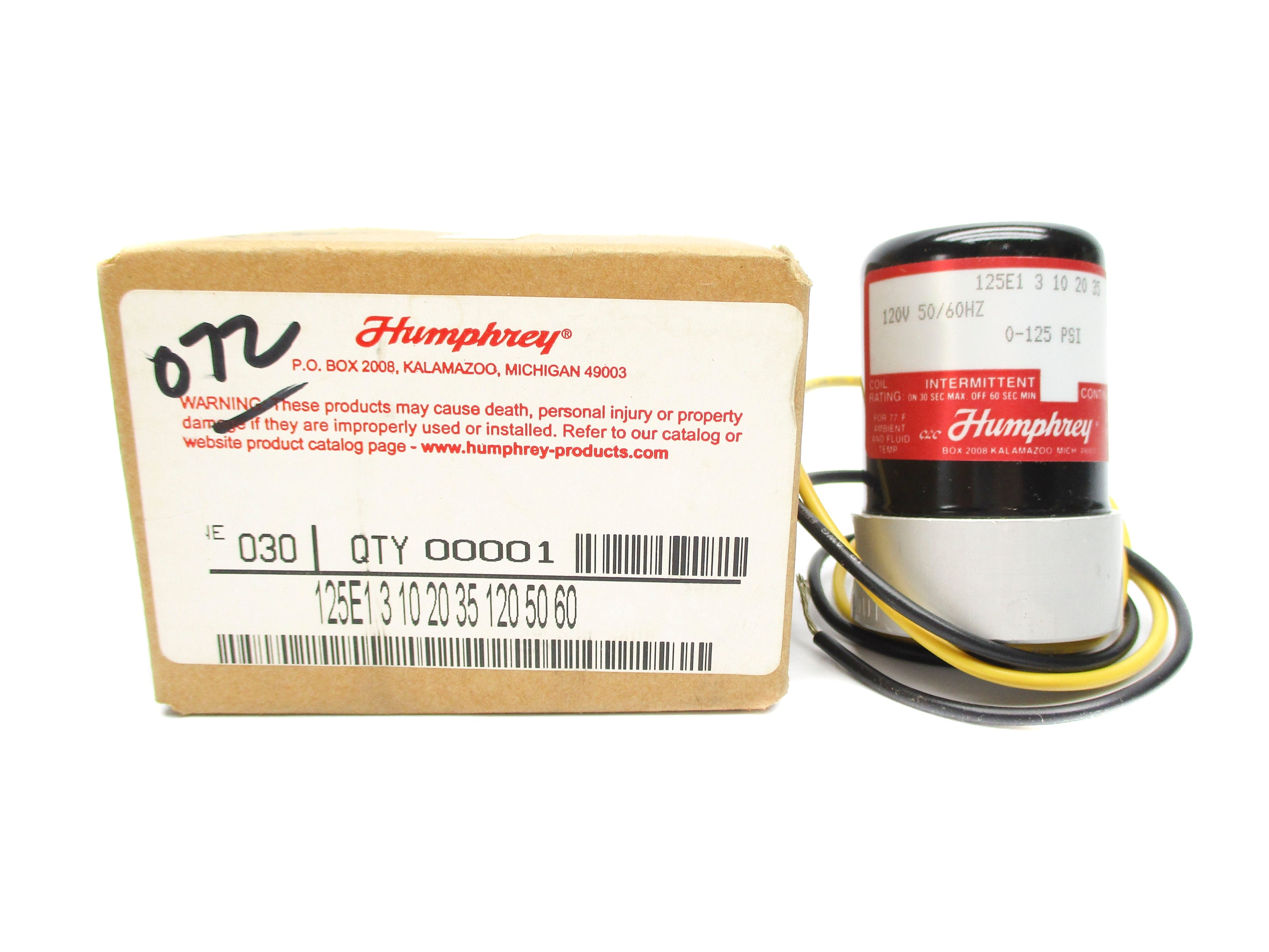HUMPHREY 125E131020351205060 120V 0-125PSI NSMP