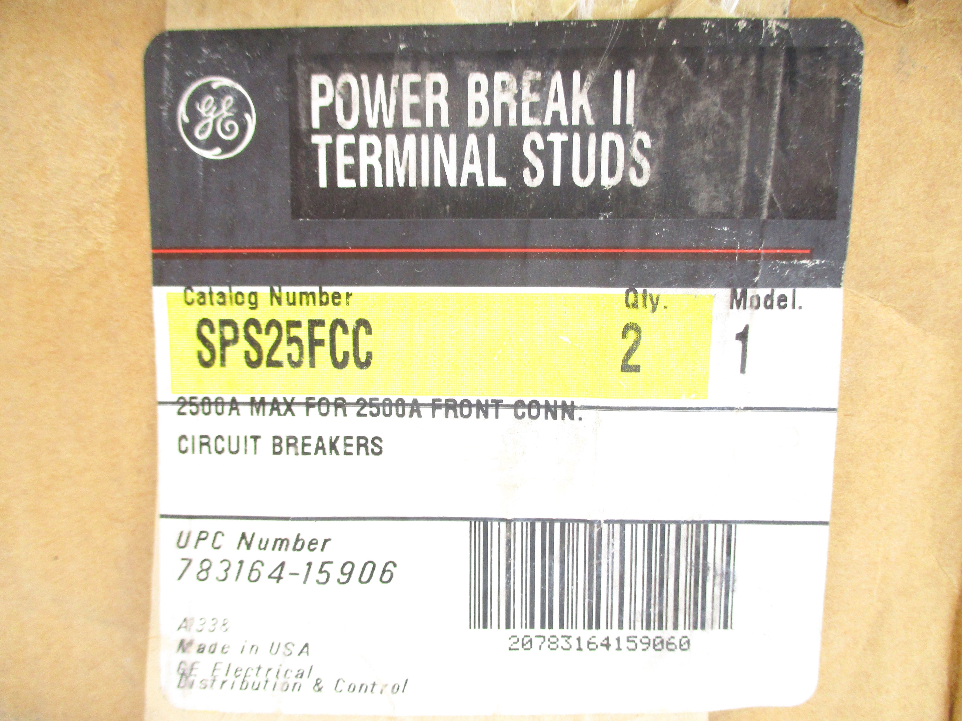 GENERAL ELECTRIC SPS25FCC (PKG OF 2) NSMP