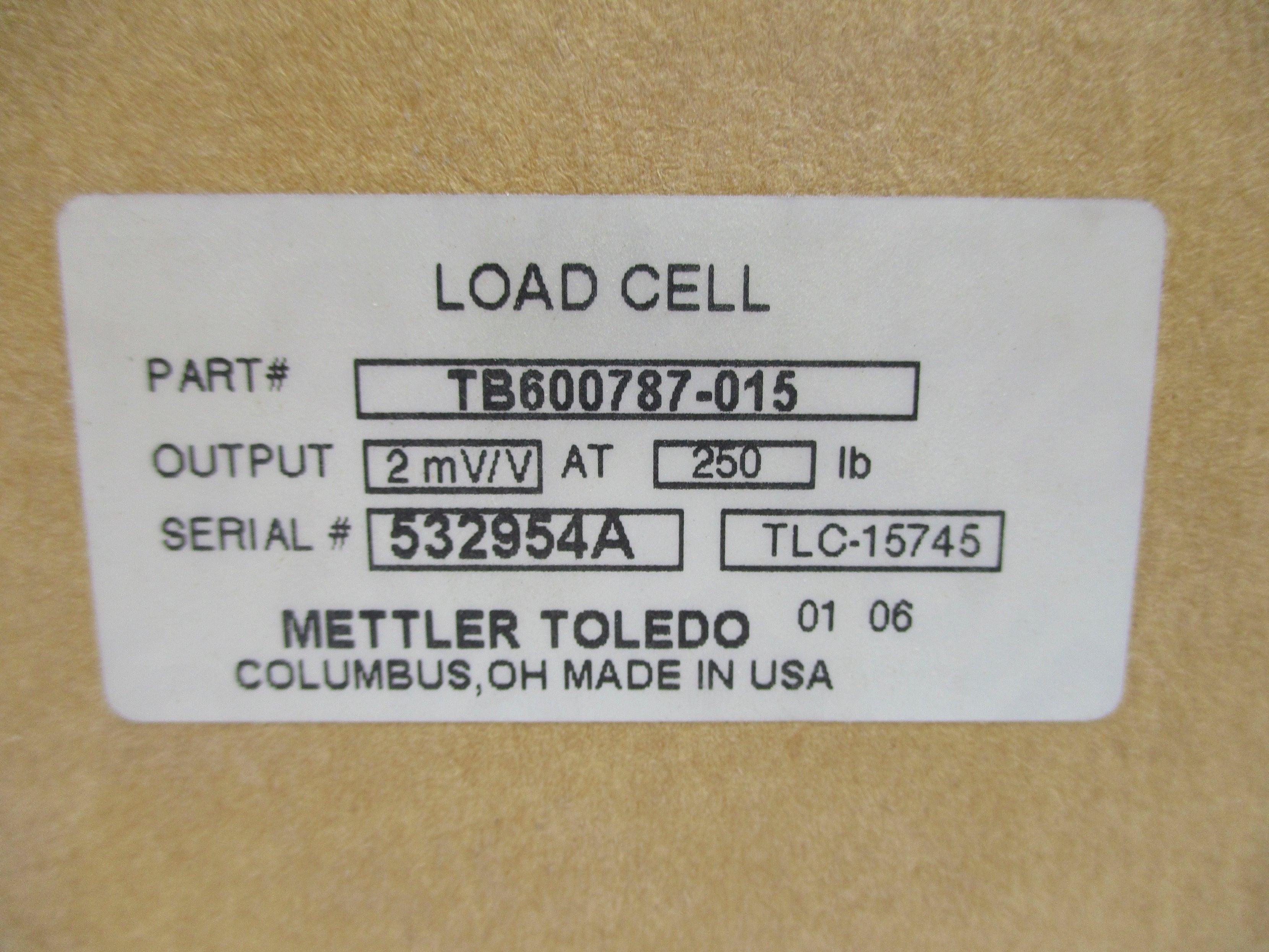 METTLER TOLEDO TB600787-015 NSMP