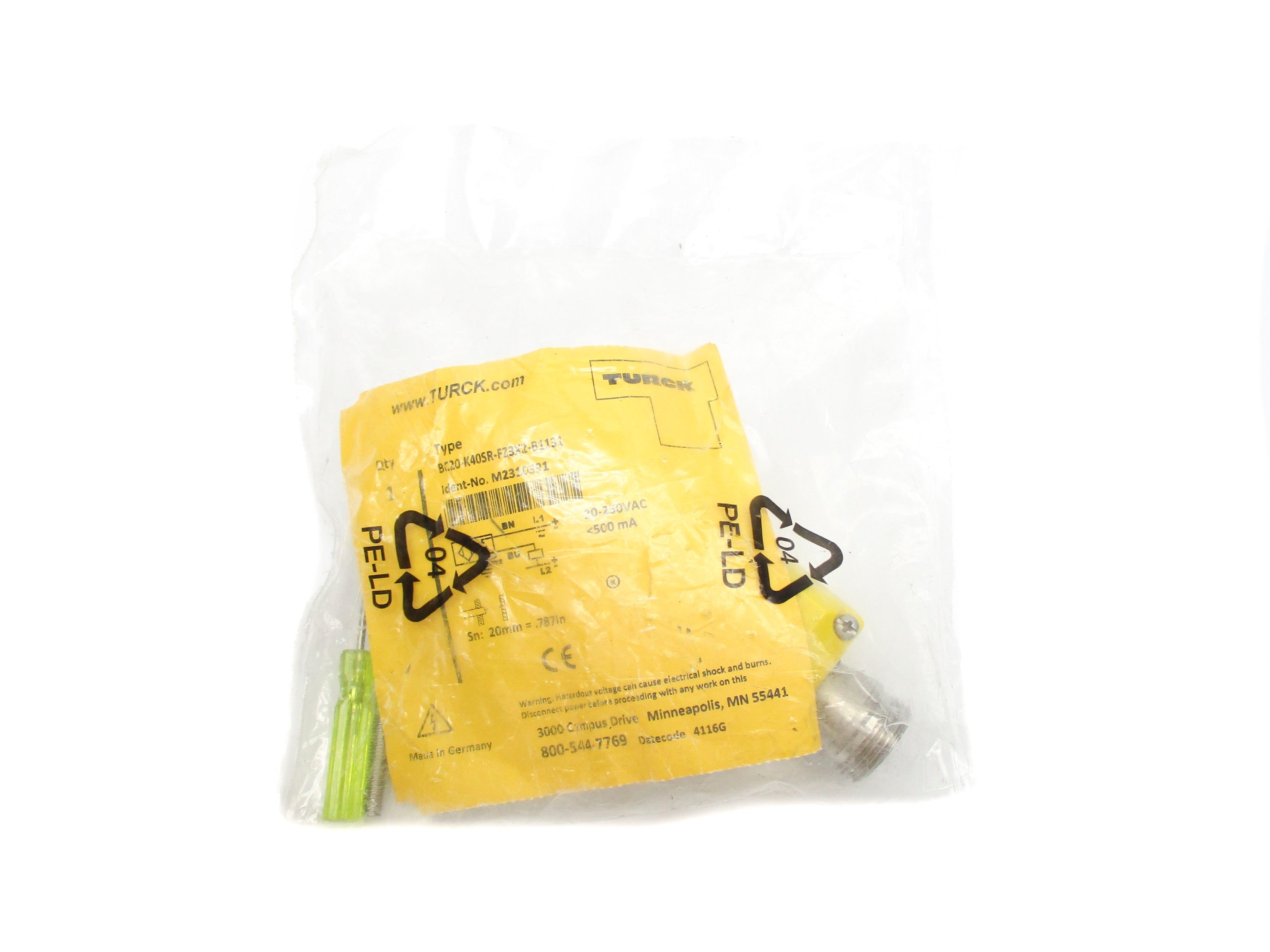 TURCK BC20-K40SR-FZ3X2-B1131 NSMP