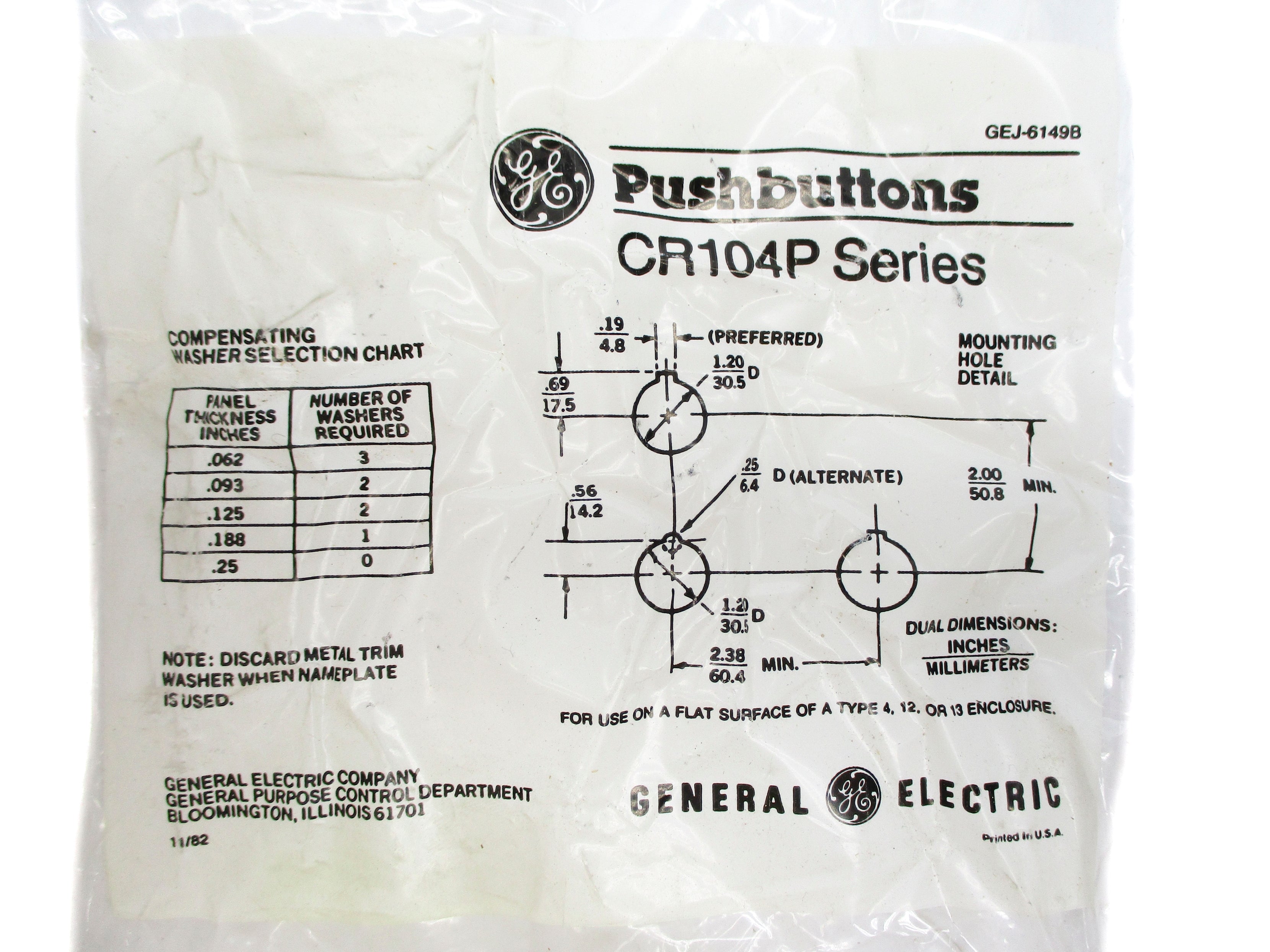 GENERAL ELECTRIC CR104P NSMP