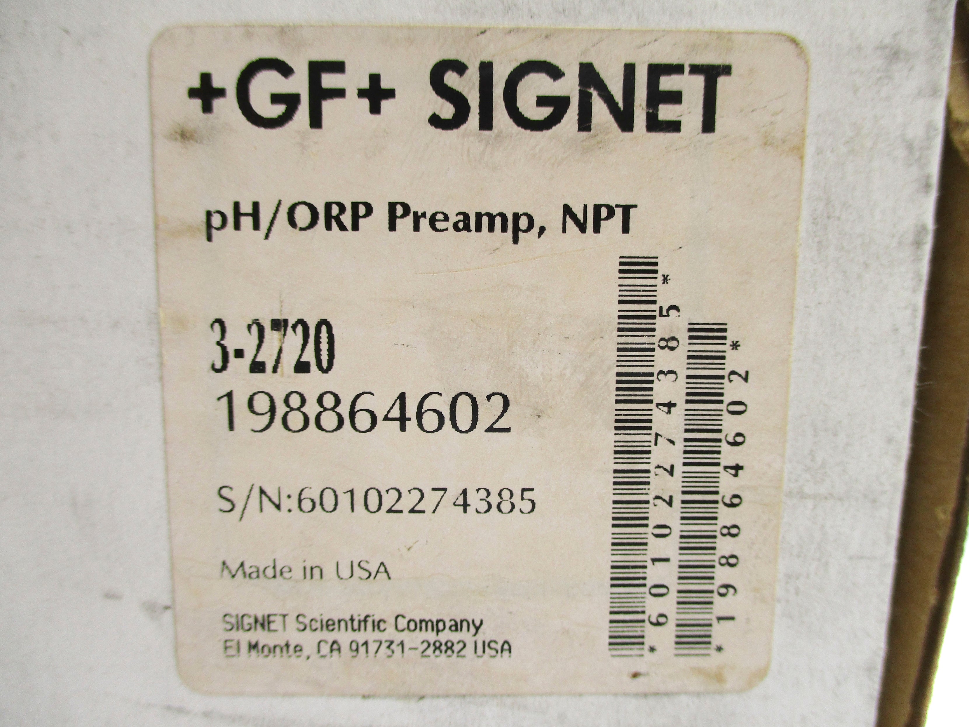 GF+SIGNET 3-2720 NSMP