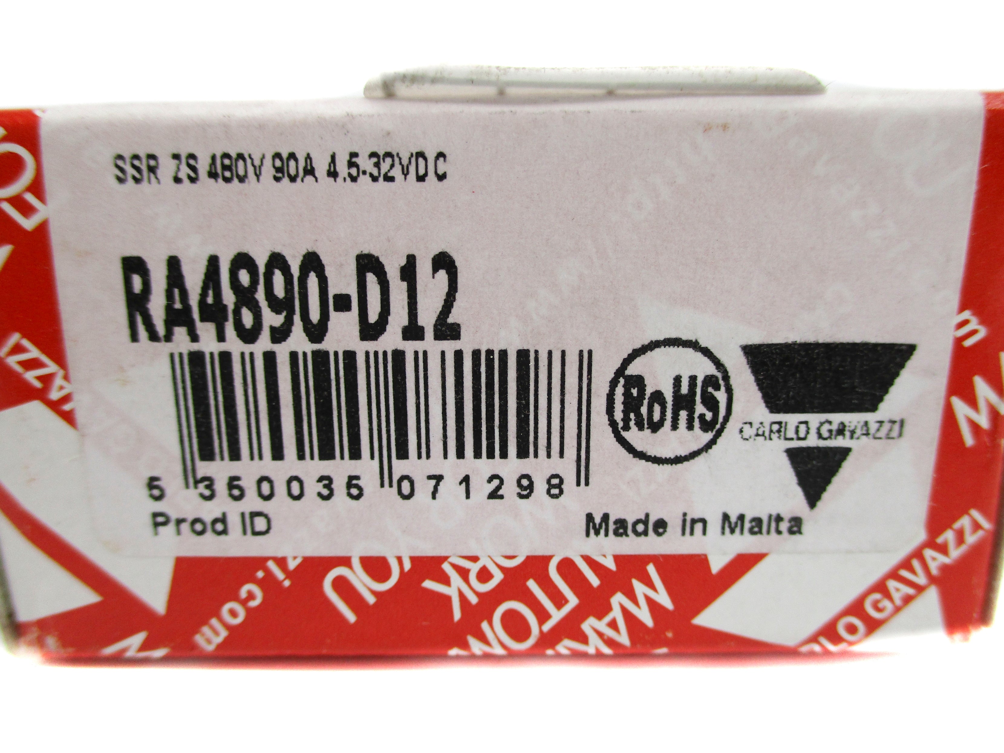 CARLO GAVAZZI RA4890-D12 480V 90A 4.5-32VDC NSMP