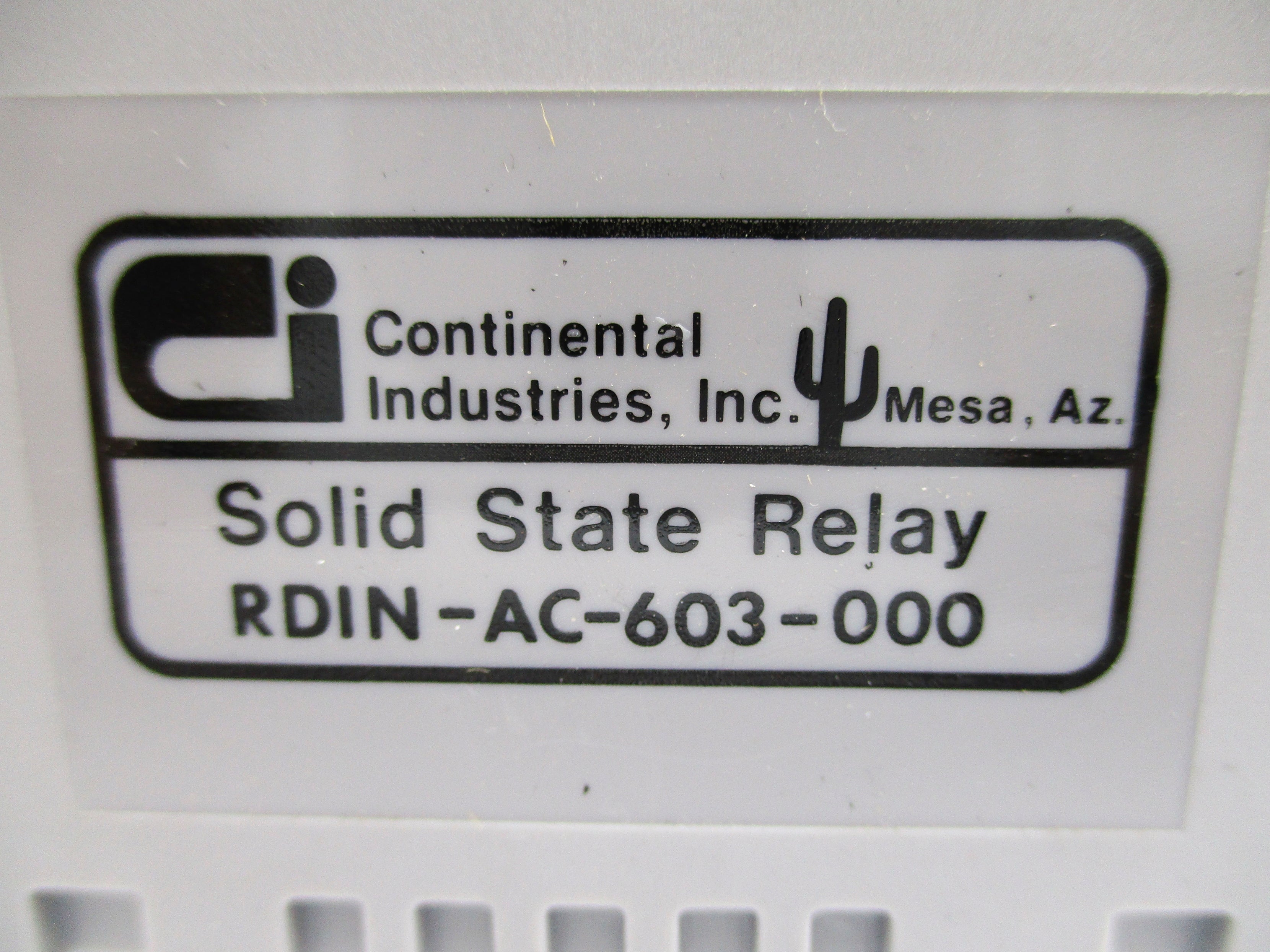 CONTINENTAL INDUSTRIES RDIN-AC-603-000 24-280VAC NSNP