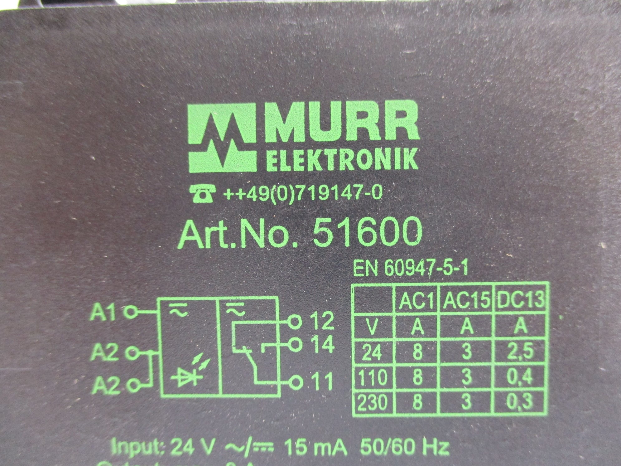 MURR ELEKTRONIK 51600 250V 8A NSNP