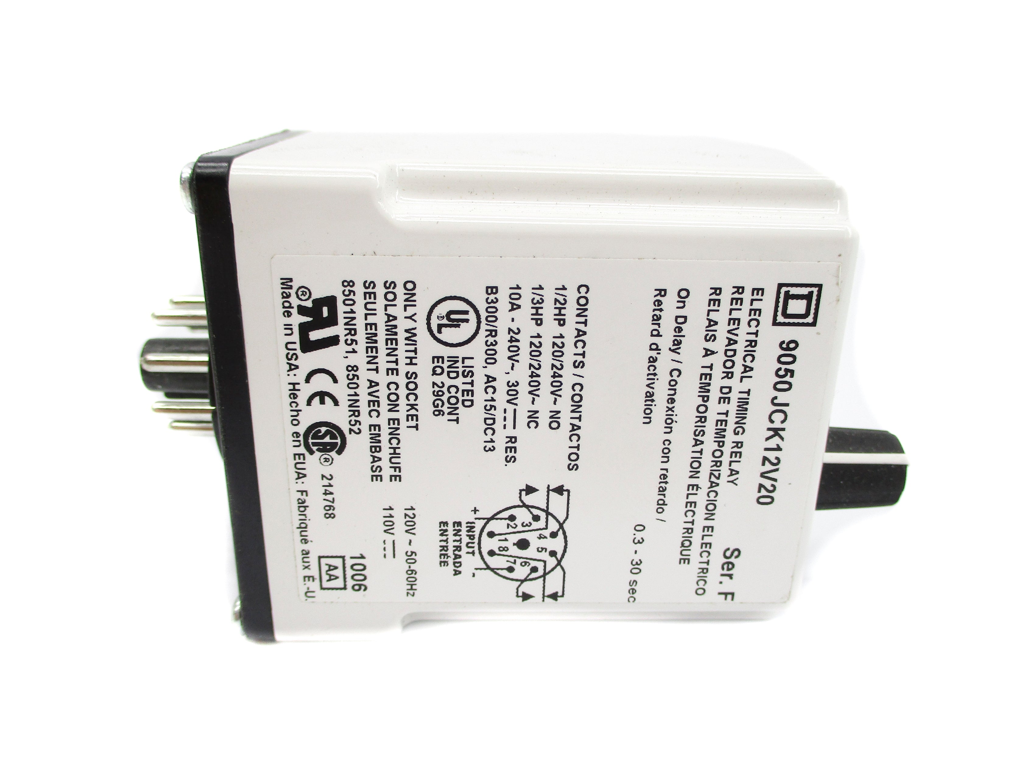 SQUARE D 9050JCK12V20 SER. F 110/120V NSMP
