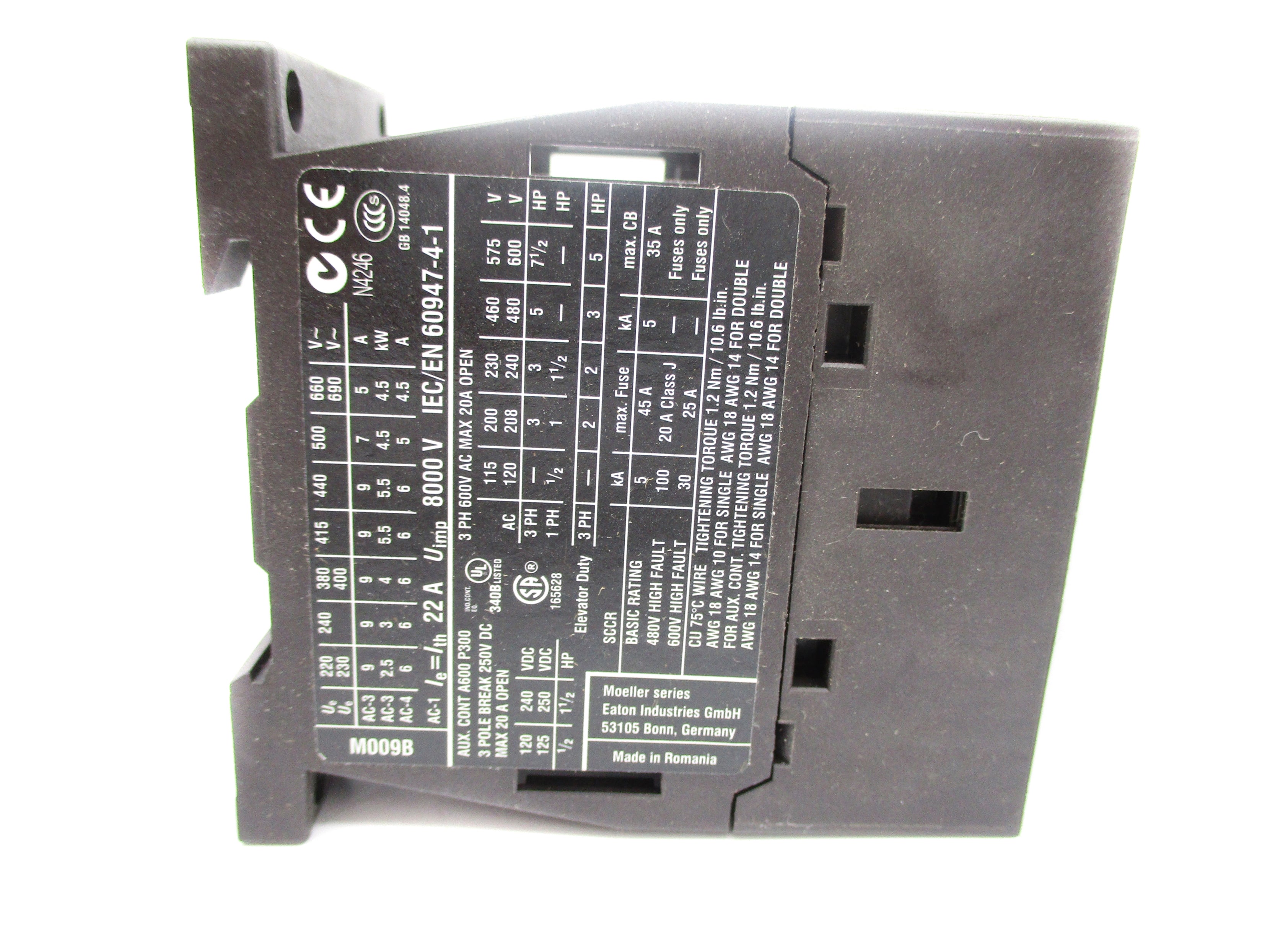 EATON XTCE009B10 DILM9-10 110/120V NSNP