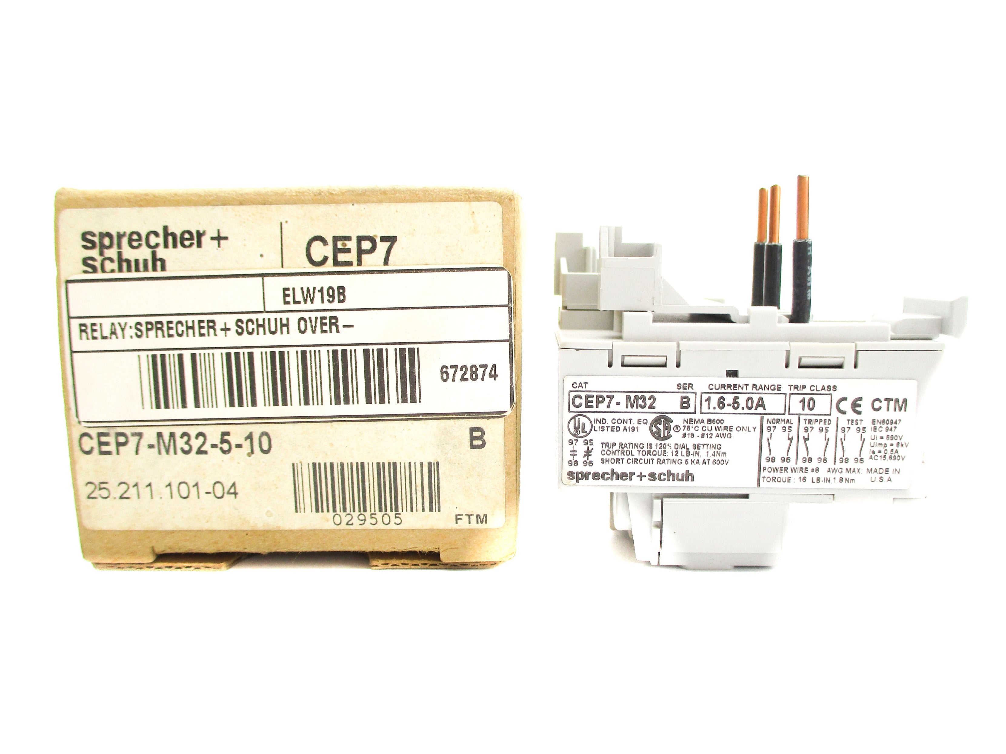 SPRECHER+SCHUH CEP7-M32-5-10 SER. B 1.6-5.0A NSMP