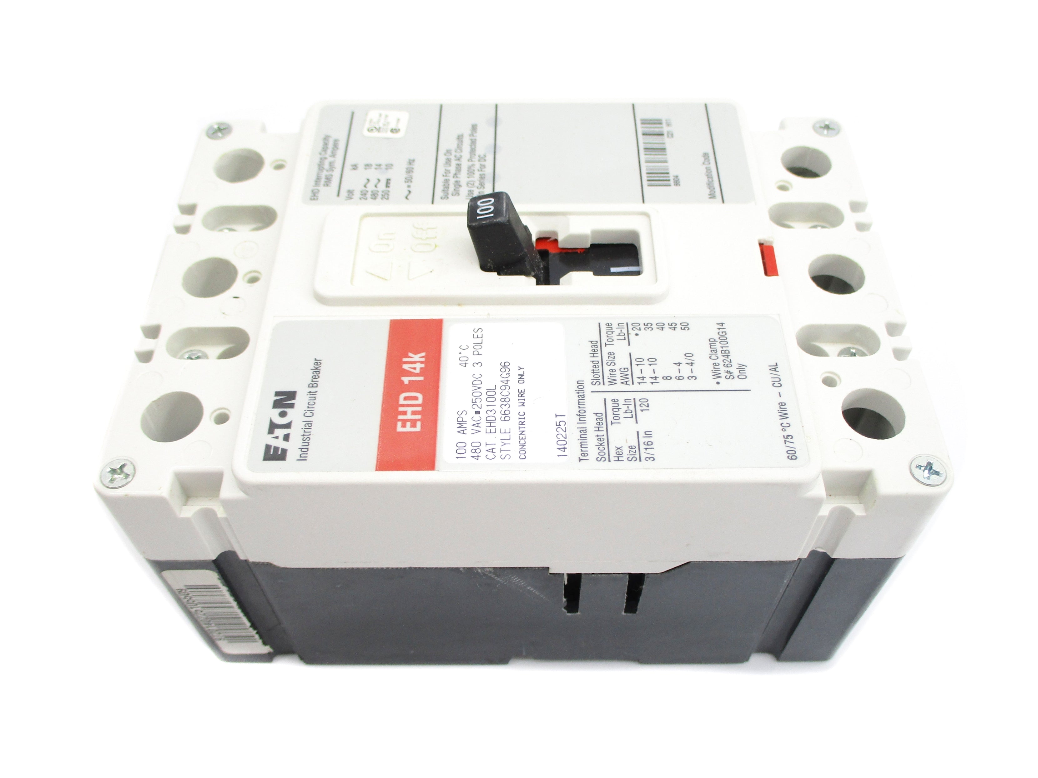 EATON EHD3100L SER. C 480VAC 100A NSMP