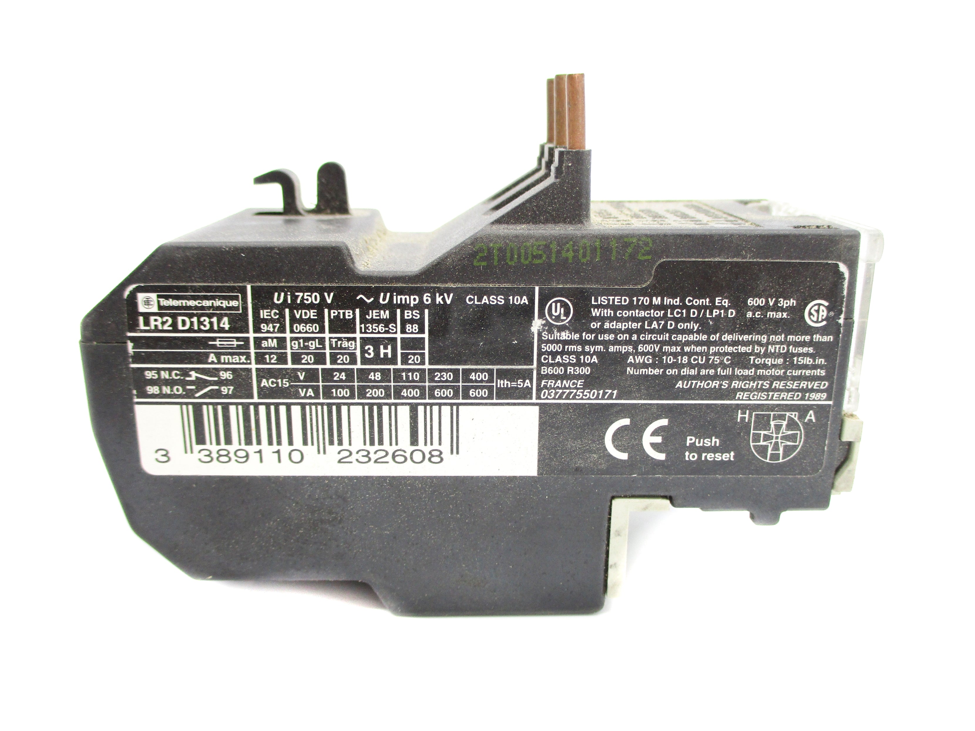 TELEMECANIQUE LR2D1312 750V 5.5-8A NSNP