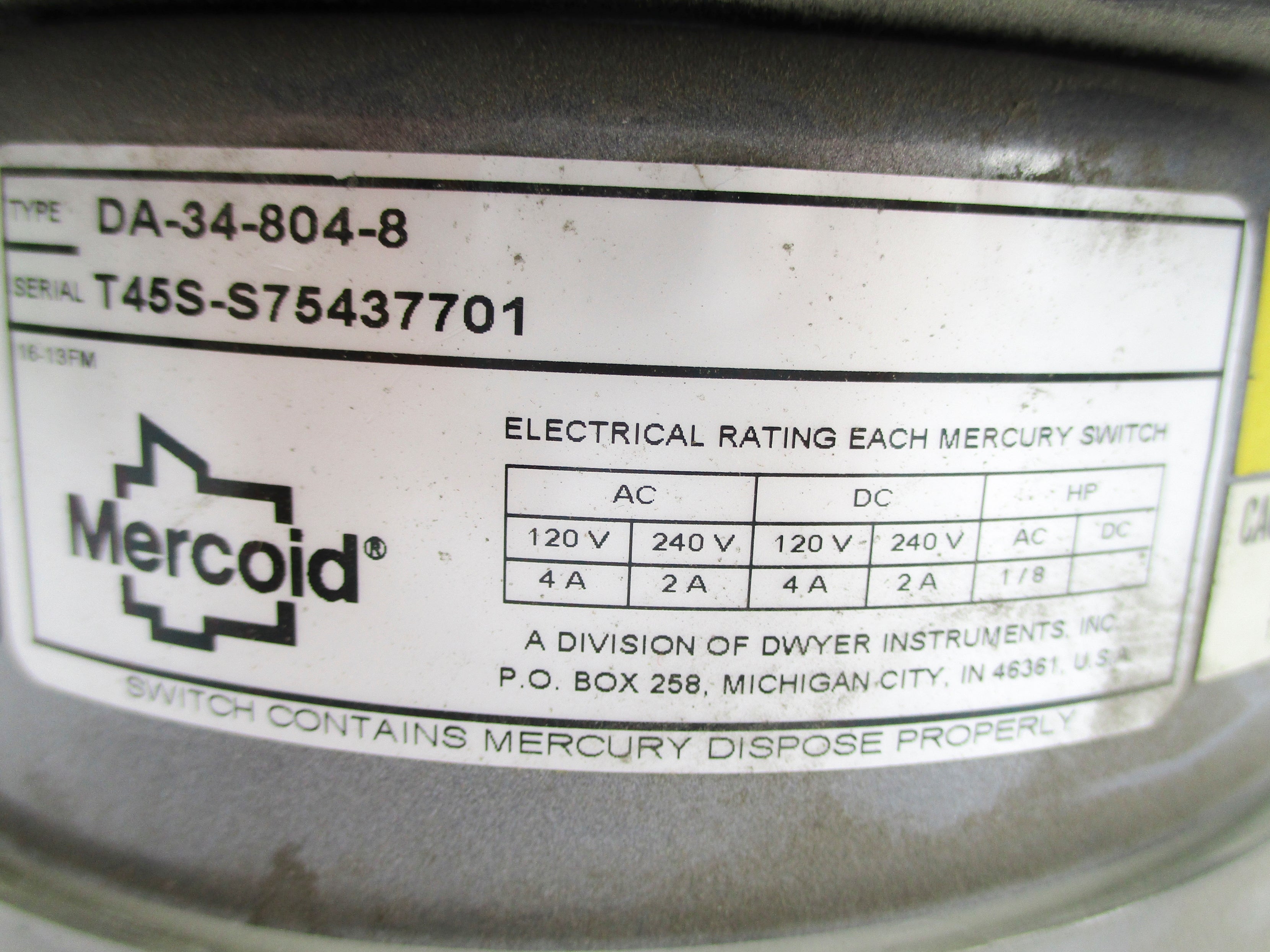 MERCOID DA-34-804-8 UNMP