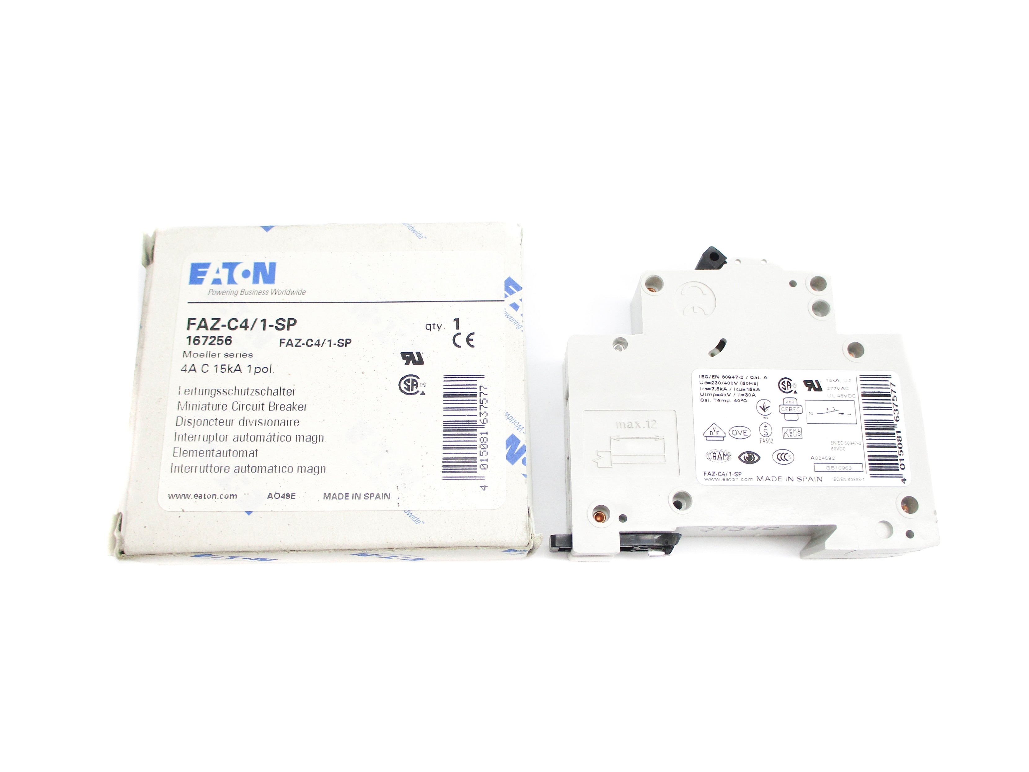 EATON FAZ-C4/1-SP 230/400V 240/415V 4A NSMP
