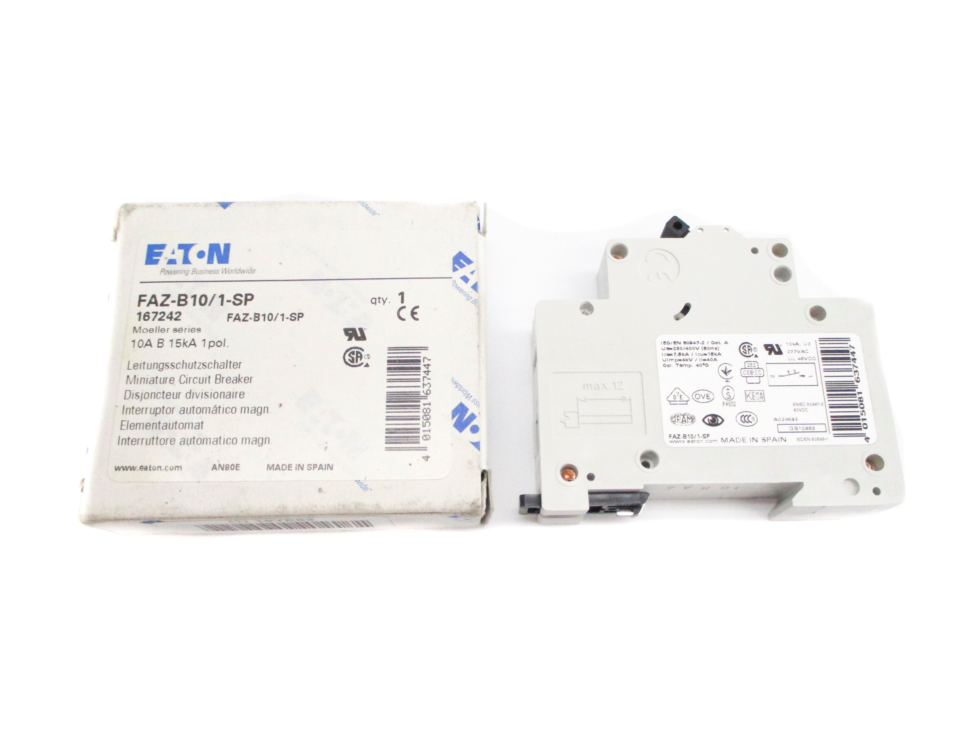 EATON FAZ-B10/1-SP 230/400V 277VAC 10A NSMP