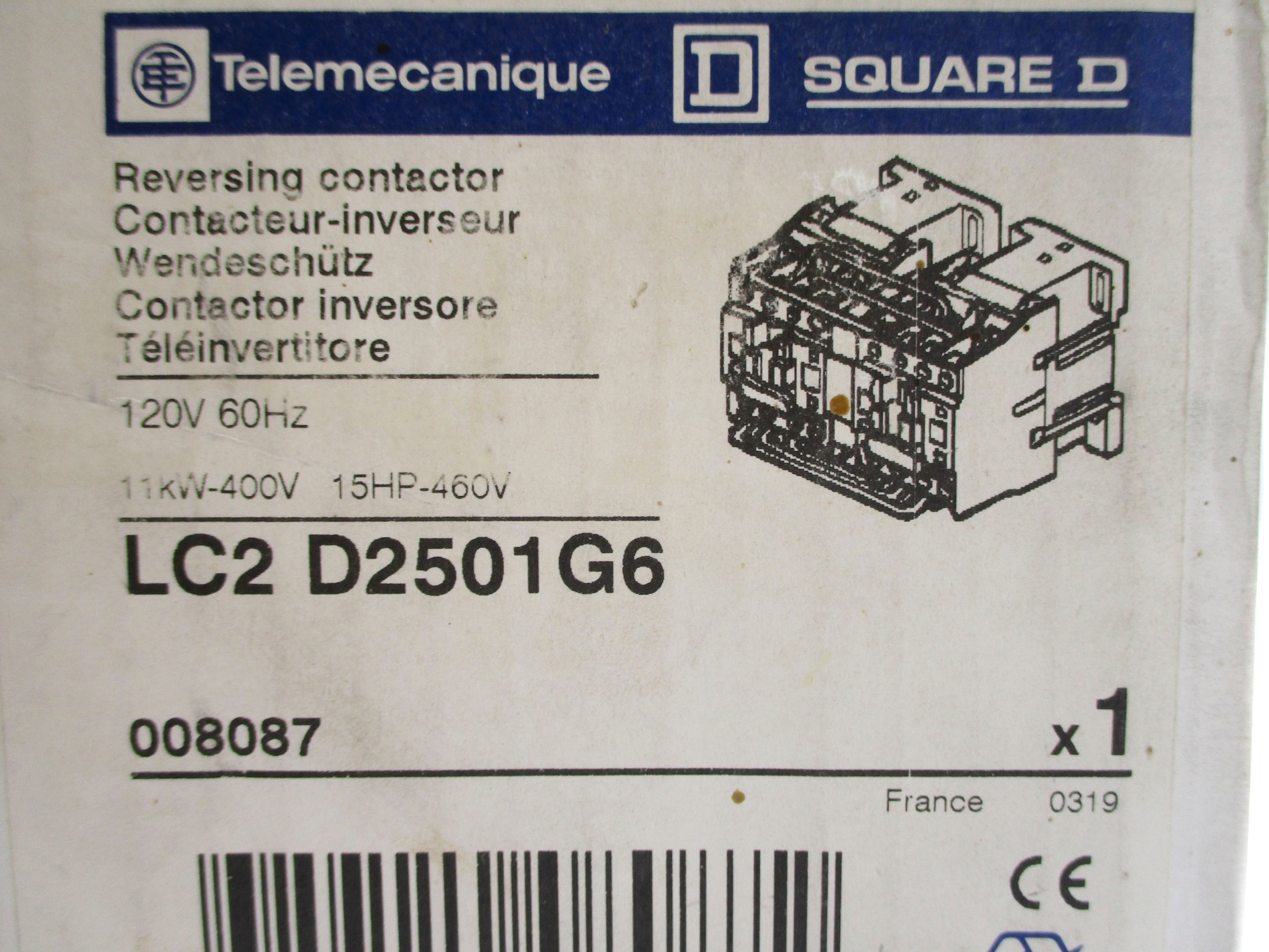 TELEMECANIQUE LC2D2501G6 120V NSMP