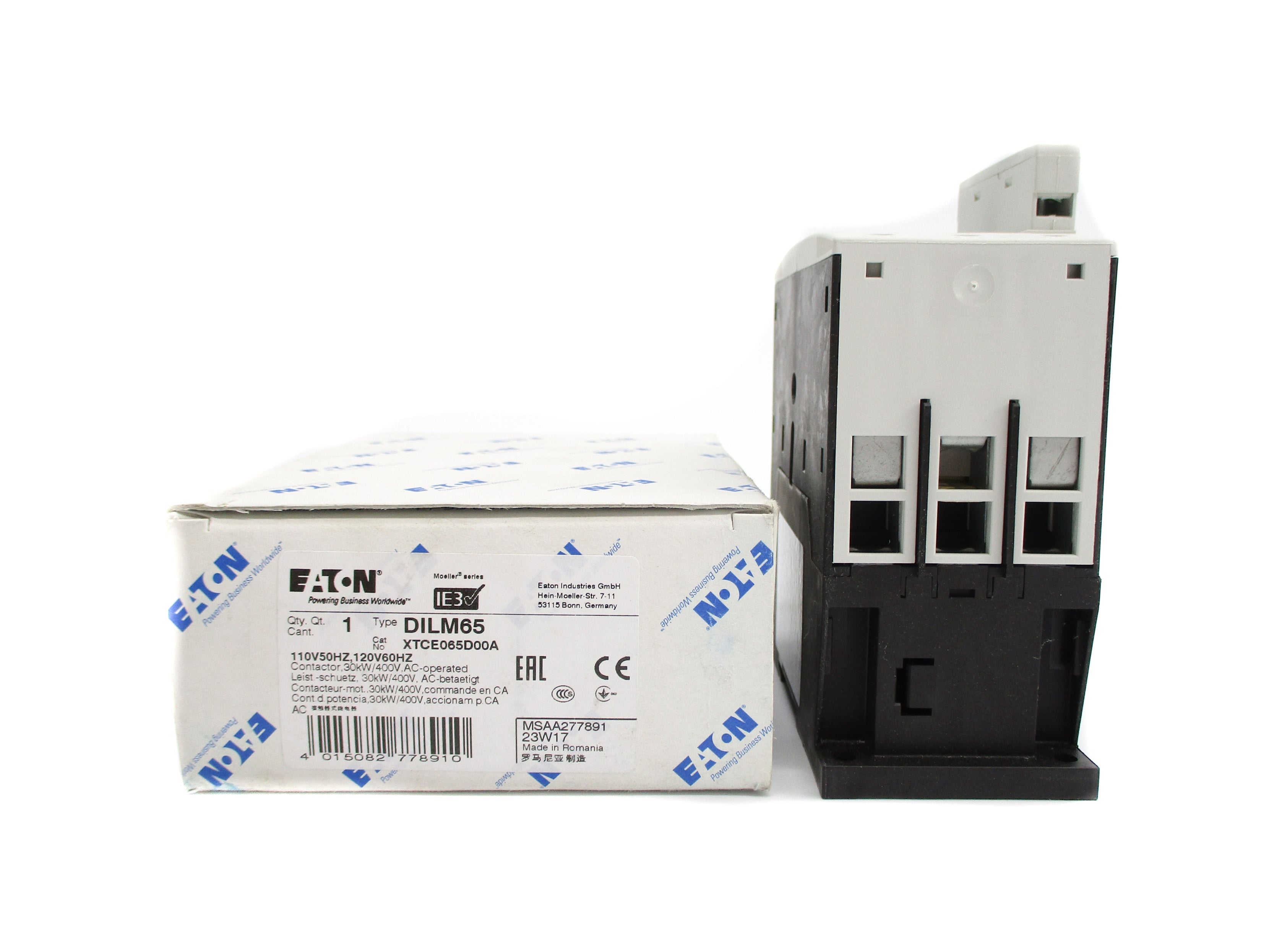 EATON XTCE065D00A DILM65 110/120V 98A NSMP