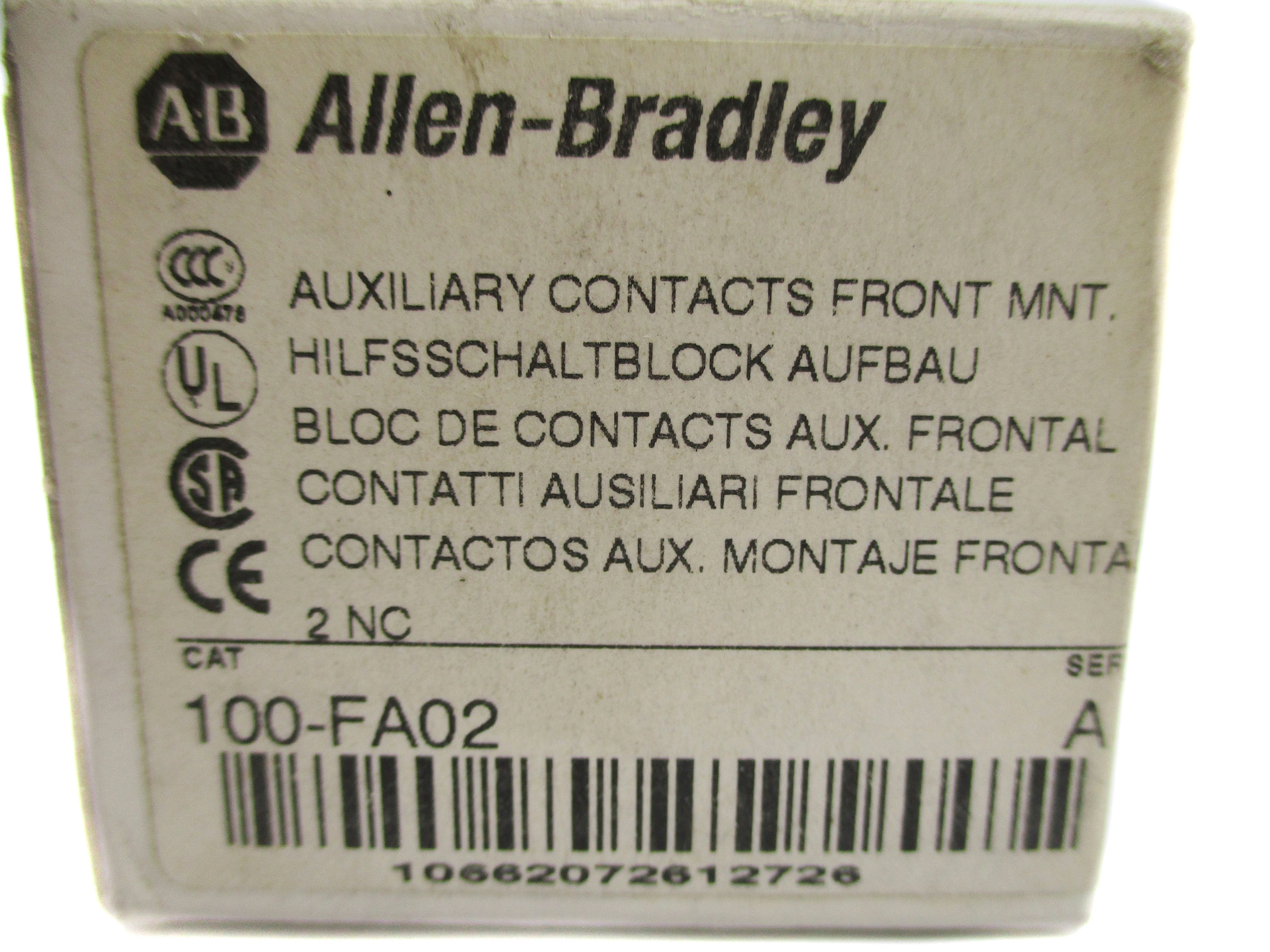 ALLEN BRADLEY 100-FA02 SER. A (WH) NSMP