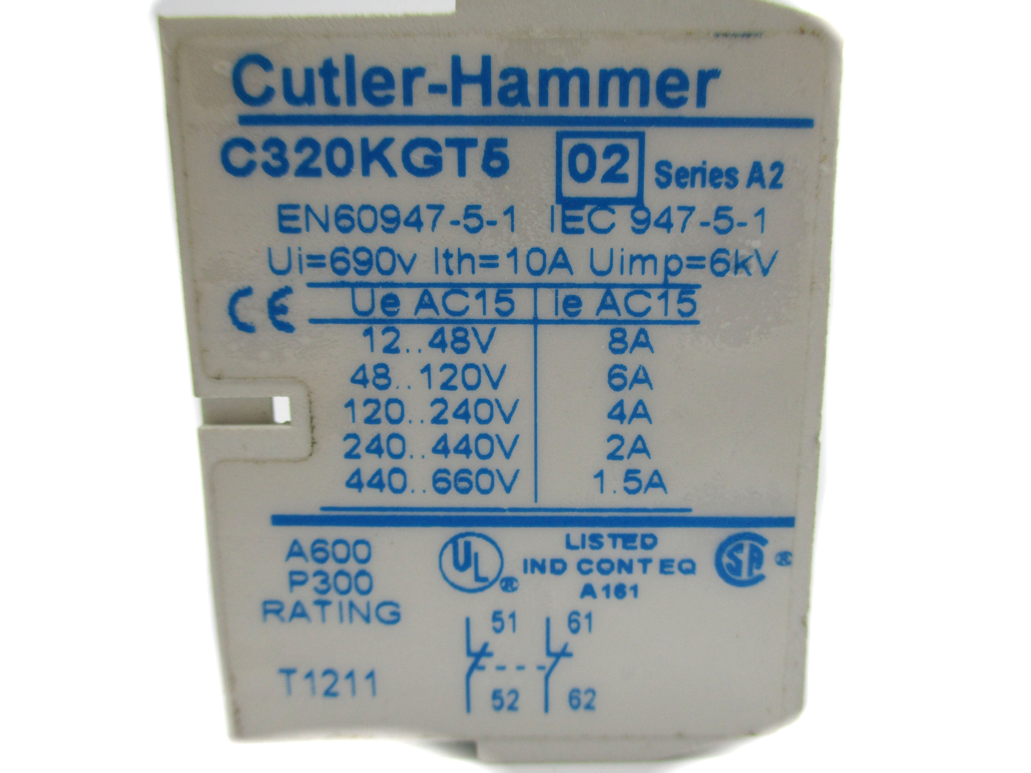 CUTLER HAMMER C320KGT5 SER. A2 UNMP