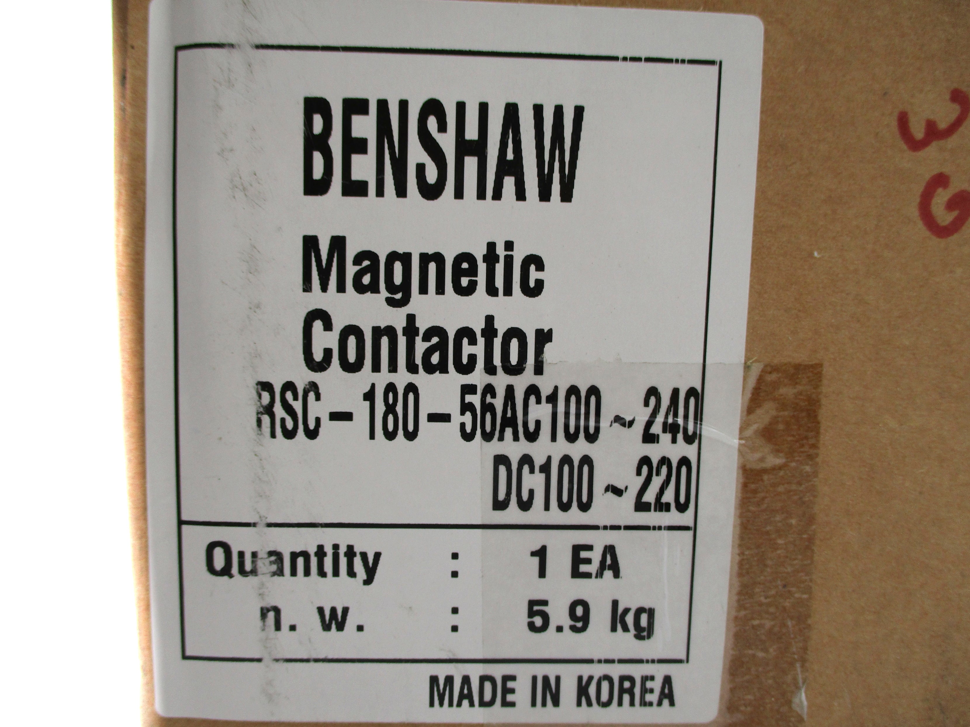 BENSHAW RSC-180-56AC100 100/240VAC 100/220VDC NSFS