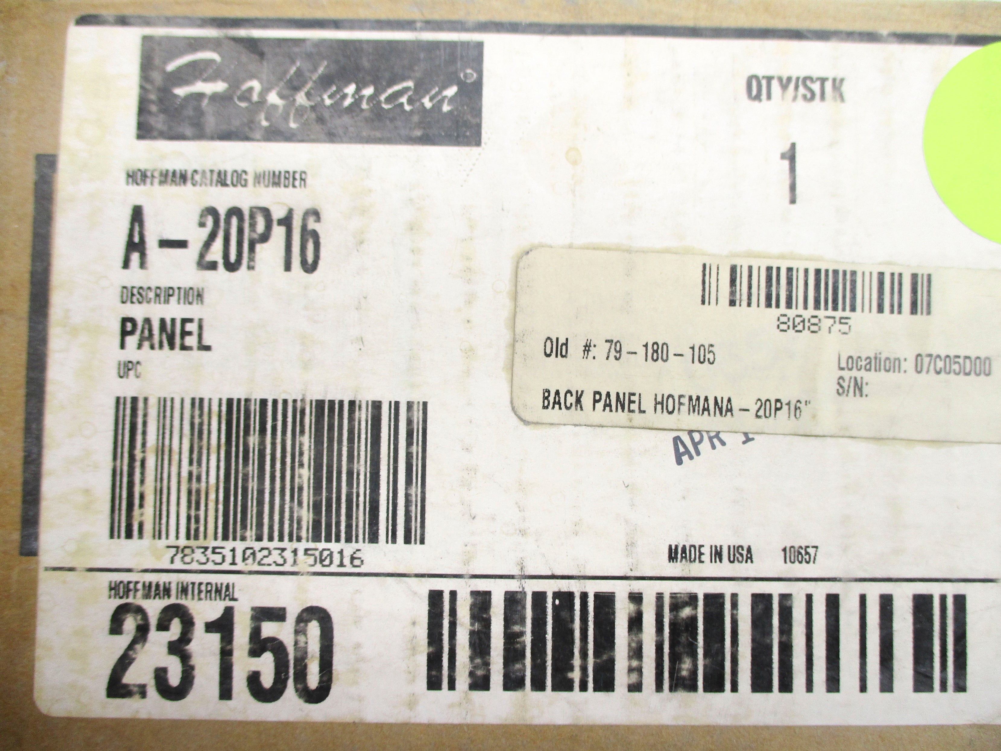 HOFFMAN A-20P16 NSMP