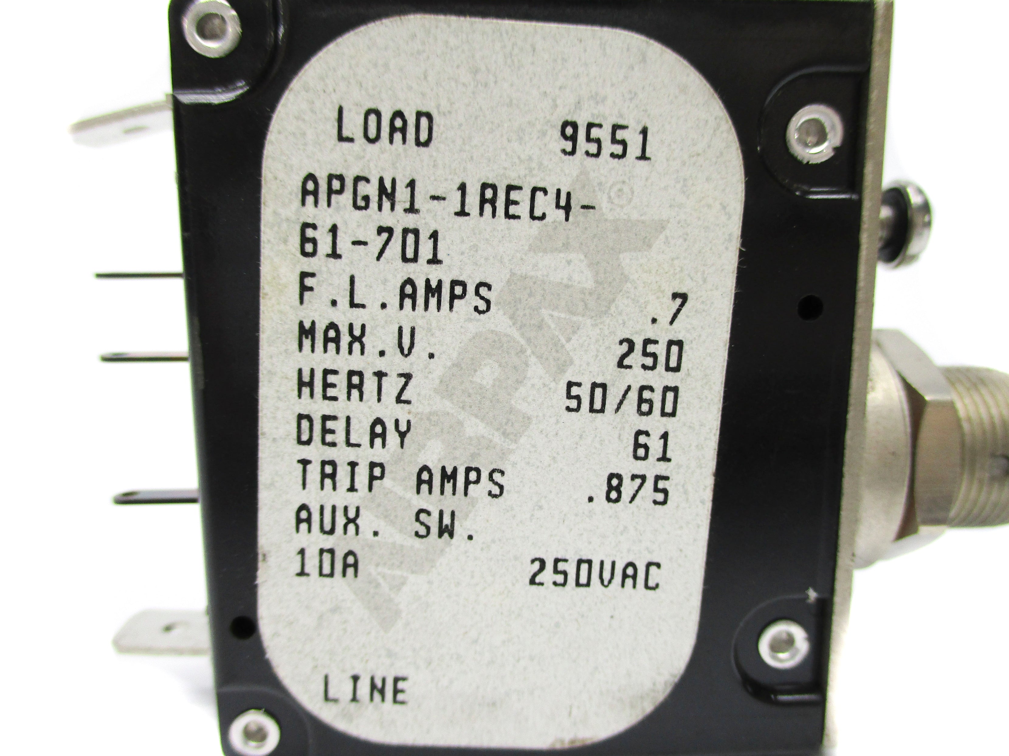 AIRPAX APGN1-1REC4-61-701 250VAC 0.7A NSNP