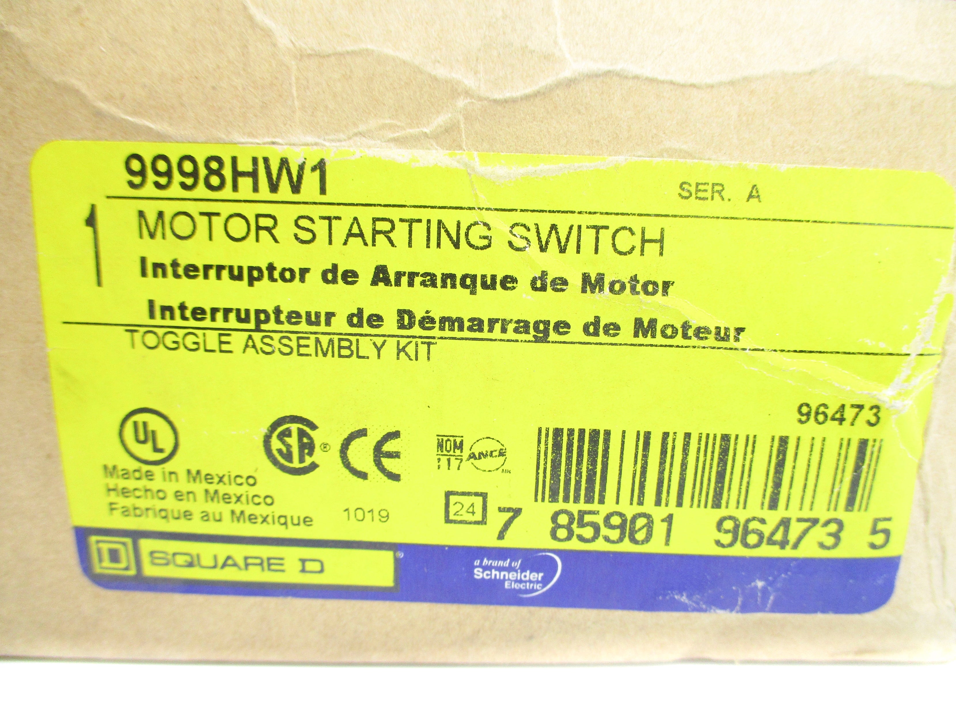 SQUARE D 9998HW1 SER. A NSMP