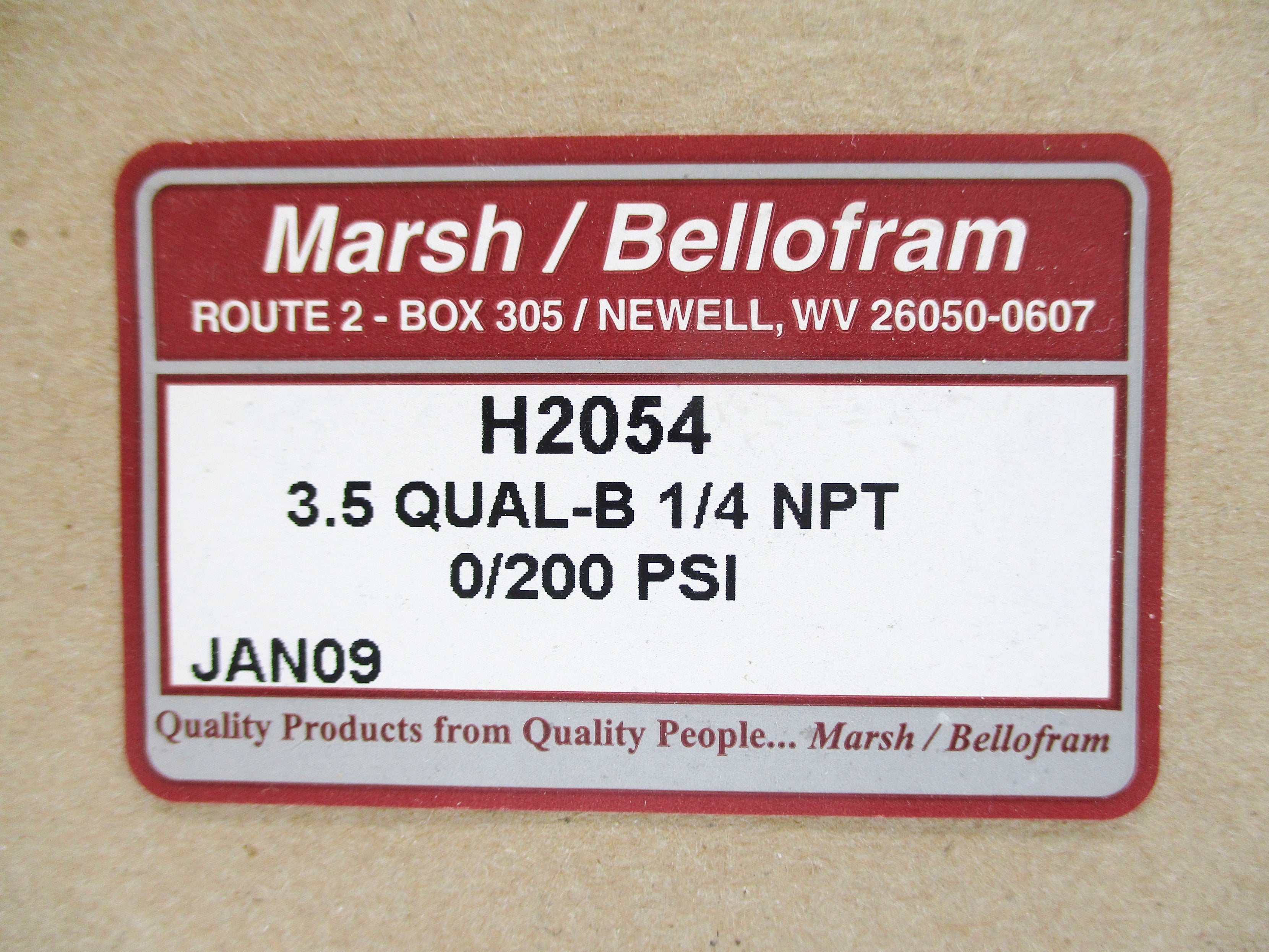MARSH BELLOFRAM H2054 0-200PSI NSMP