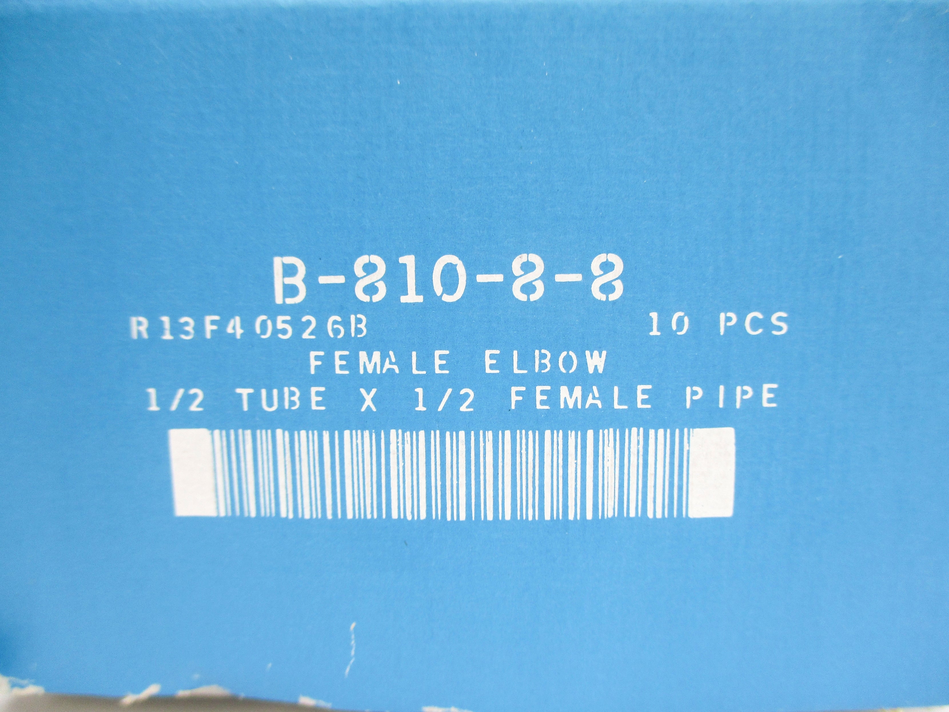 SWAGELOK B-810-8-8 (PKG OF 10) NSMP