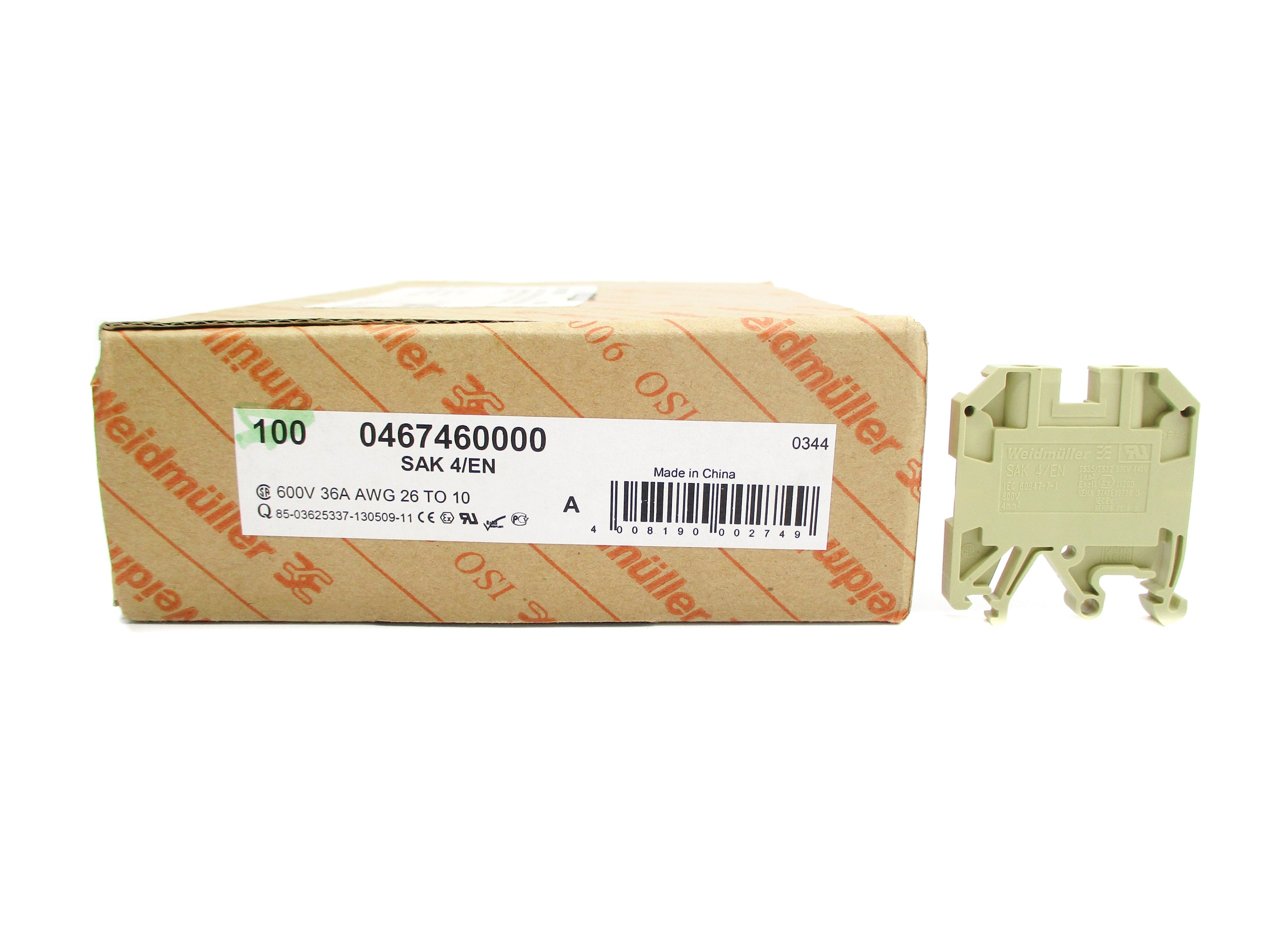 WEIDMULLER SAK4/EN 0467460000 (PKG OF 100) NSMP