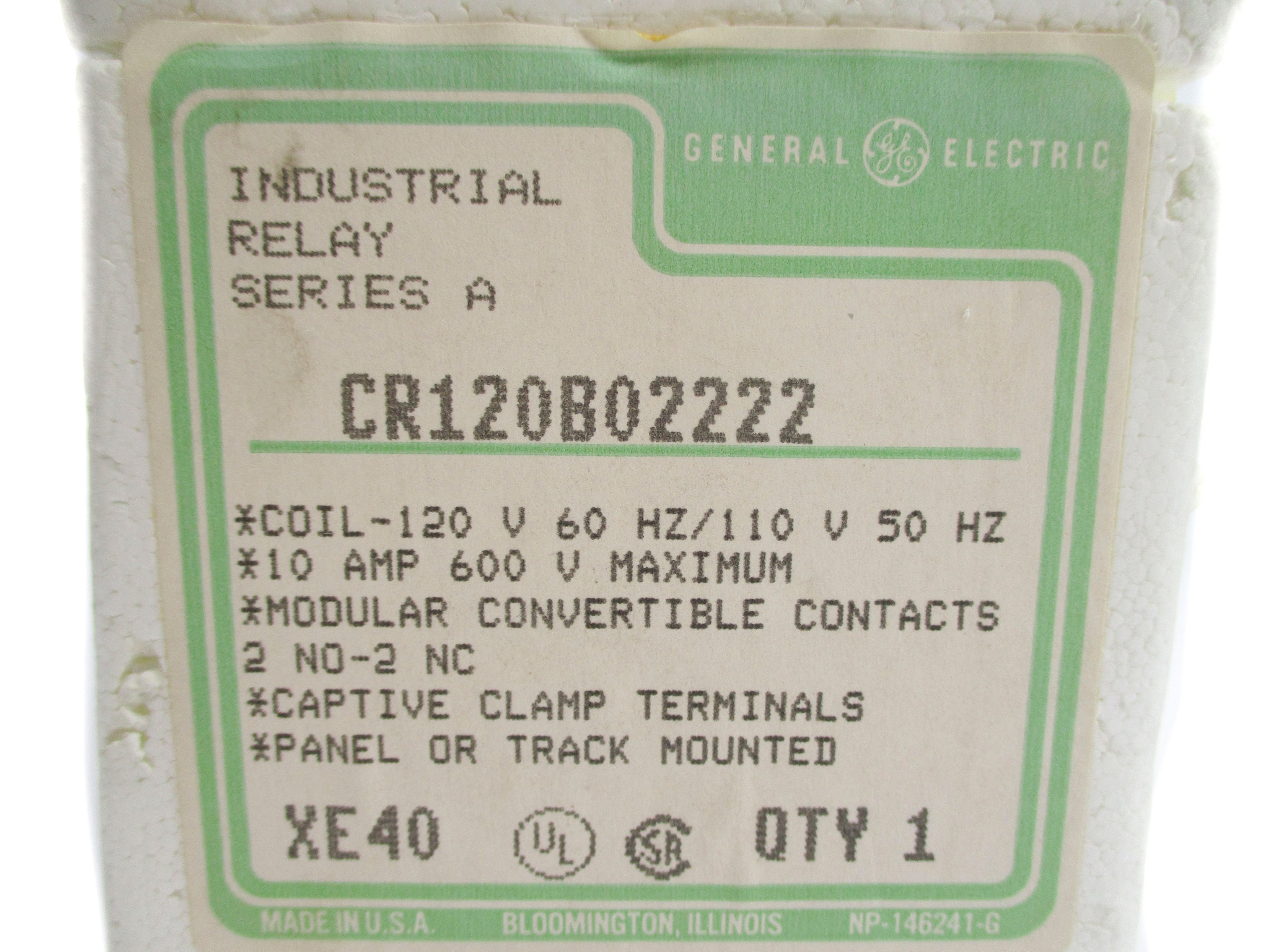 GENERAL ELECTRIC CR120B02222 SER. A 110/120V 10A NSMP