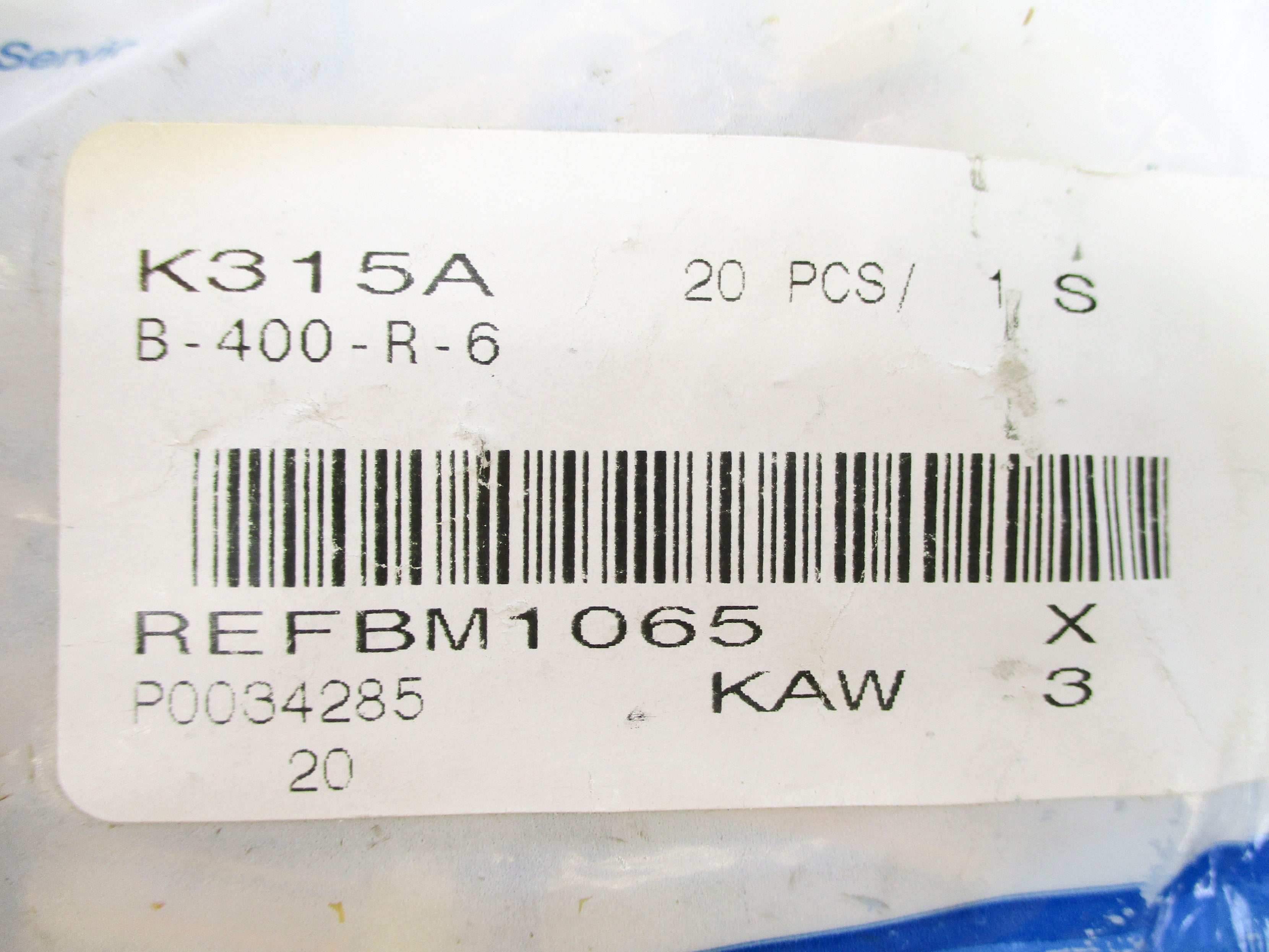 SWAGELOK B-400-R-6 (PKG OF 20) NSMP