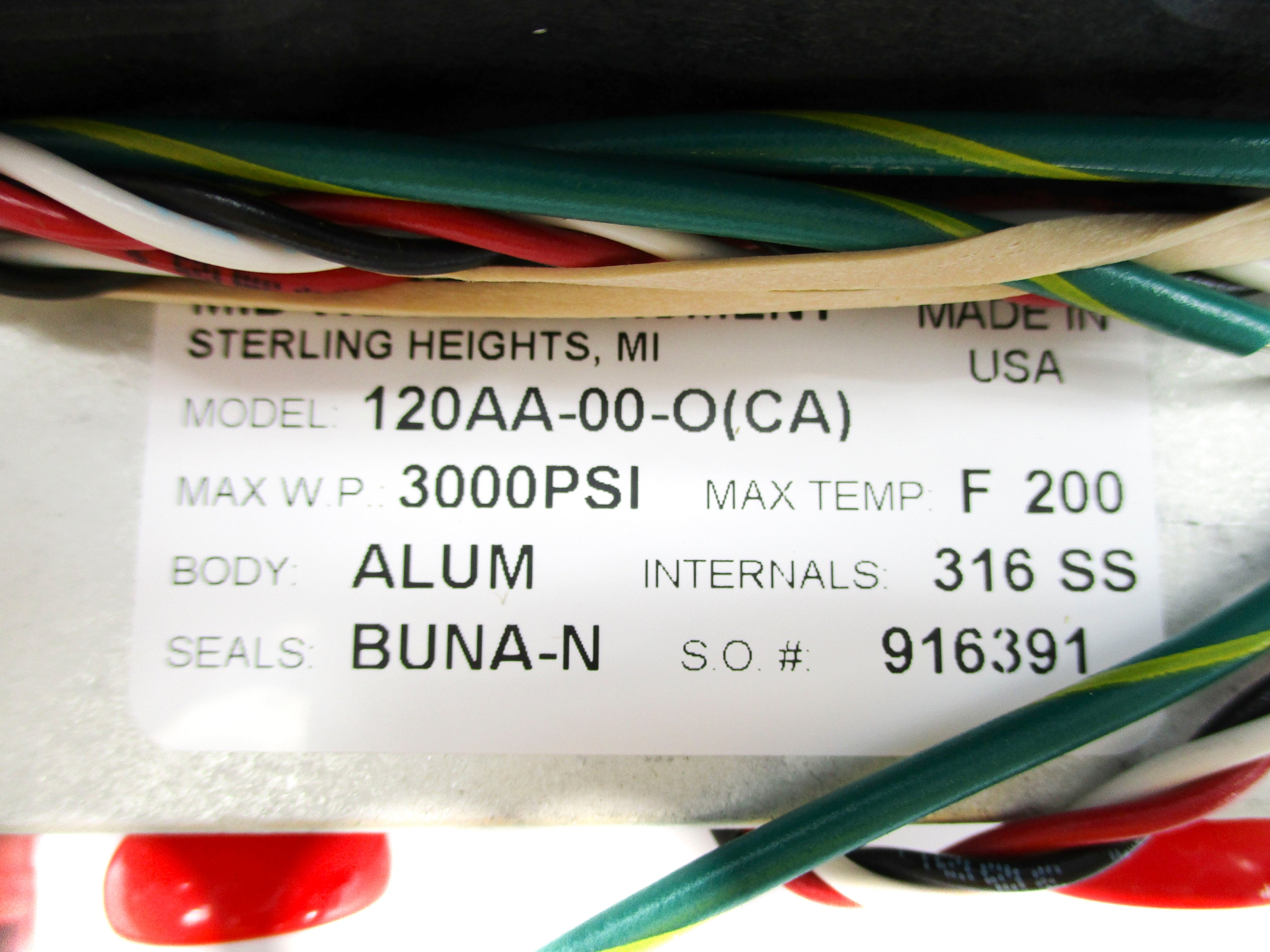 MID-WEST INSTRUMENT 120AA-00-O(CA) 3000PSI NSNP