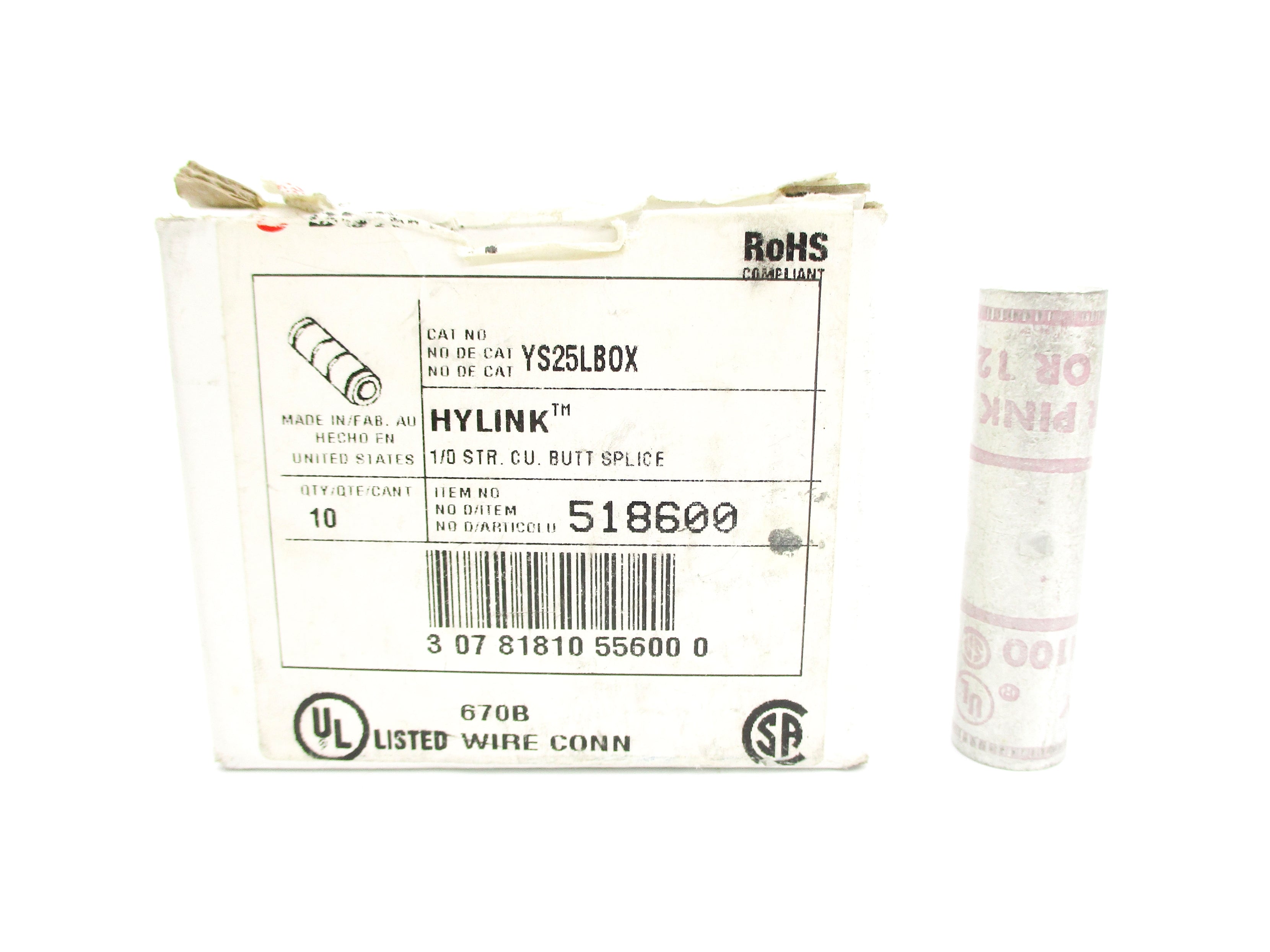 BURNDY YS25LBOX (PKG OF 10) NSMP