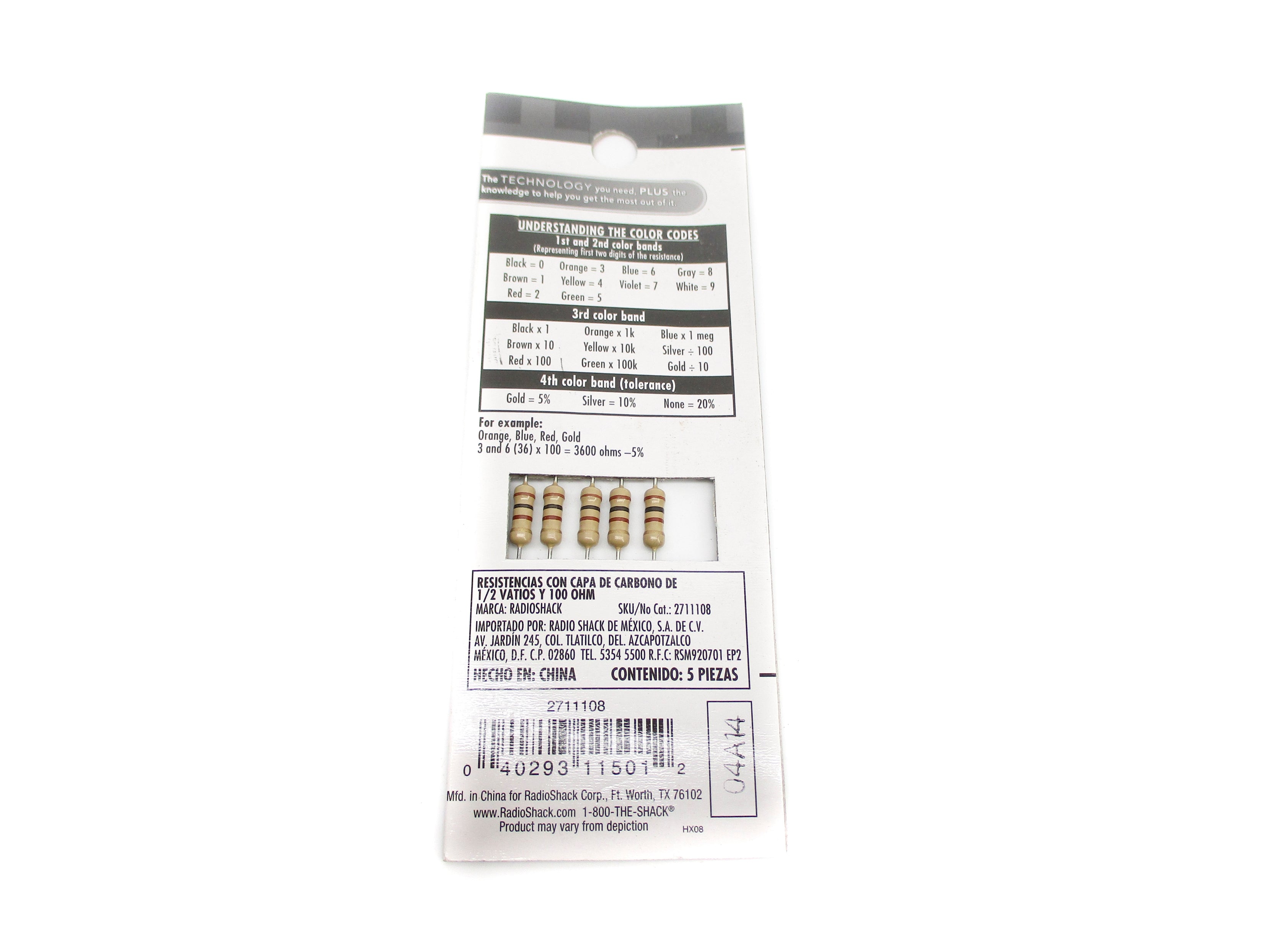 RADIO SHACK 2711108 (PKG OF 5) NSMP