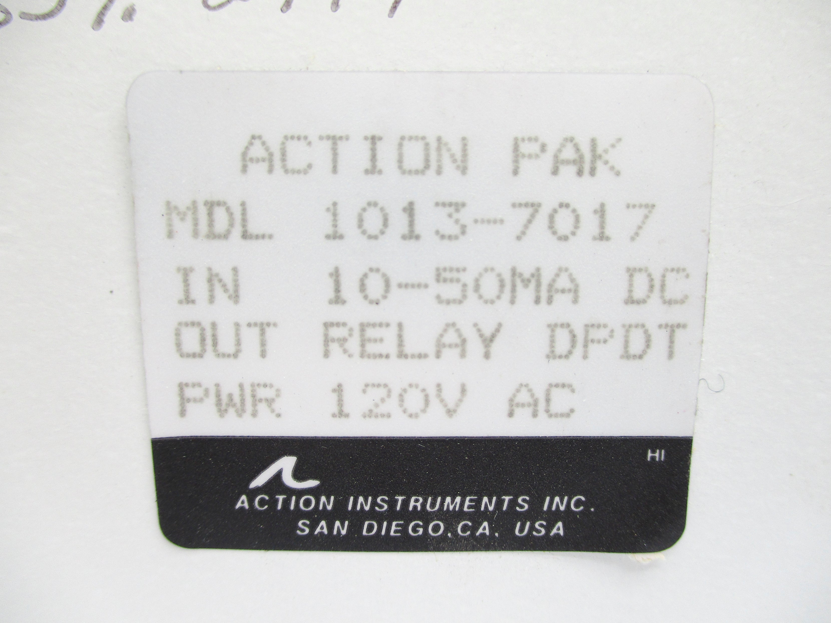 ACTION PAK 1013-7017 120VAC NSMP