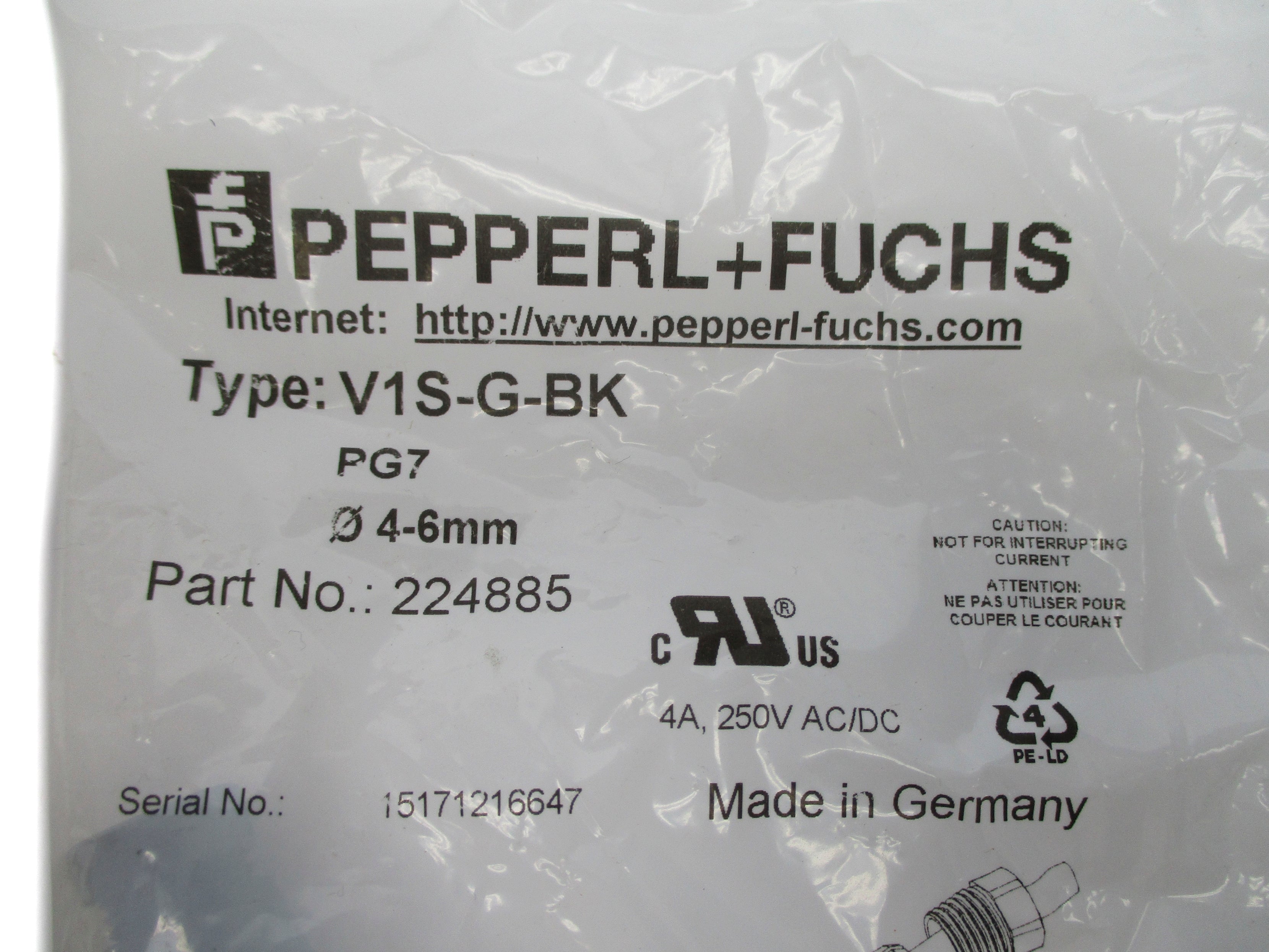 PEPPERL+FUCHS V1S-G-BK NSMP