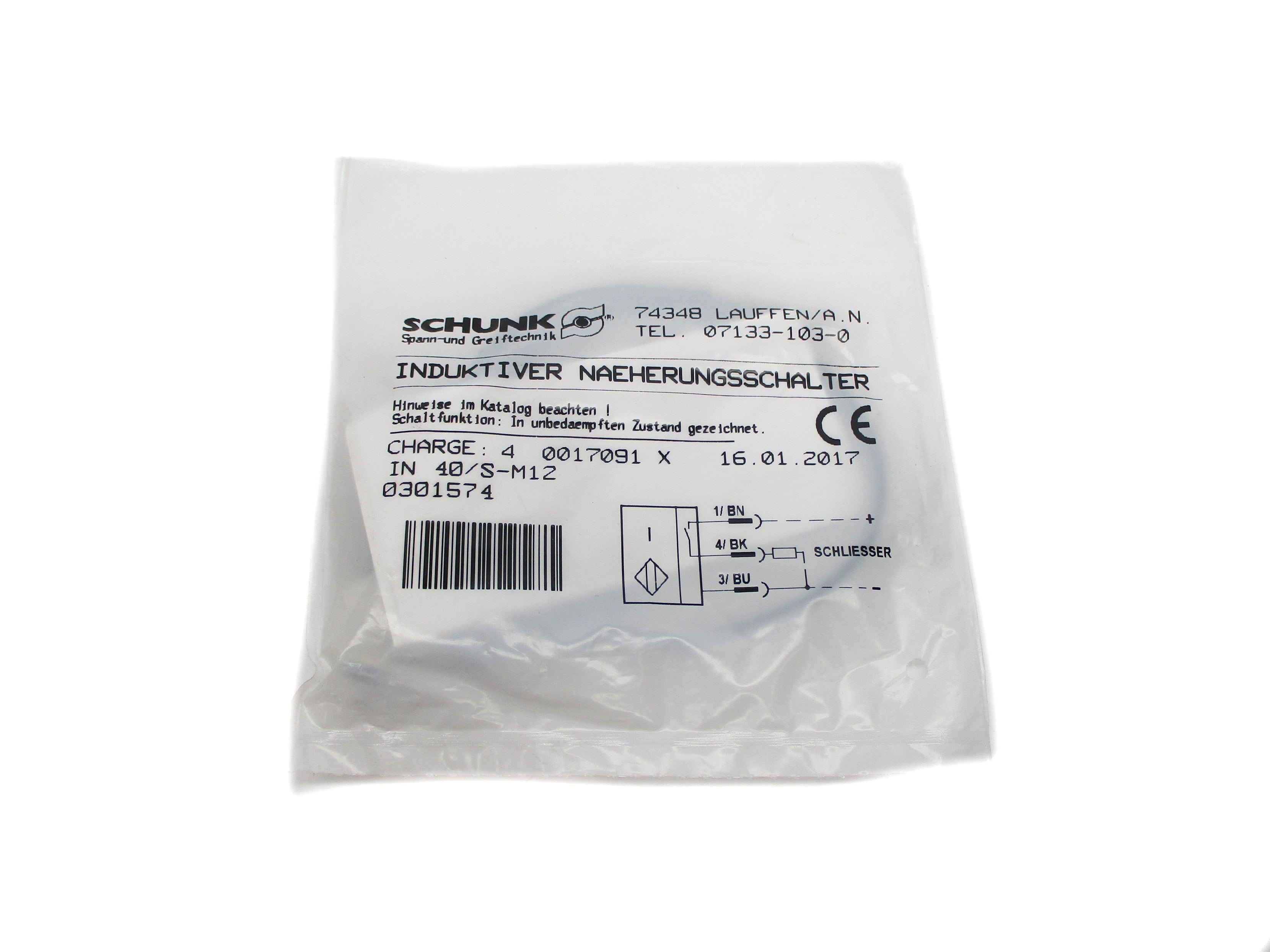 SCHUNK 0301574 IN40/S-M12 NSMP
