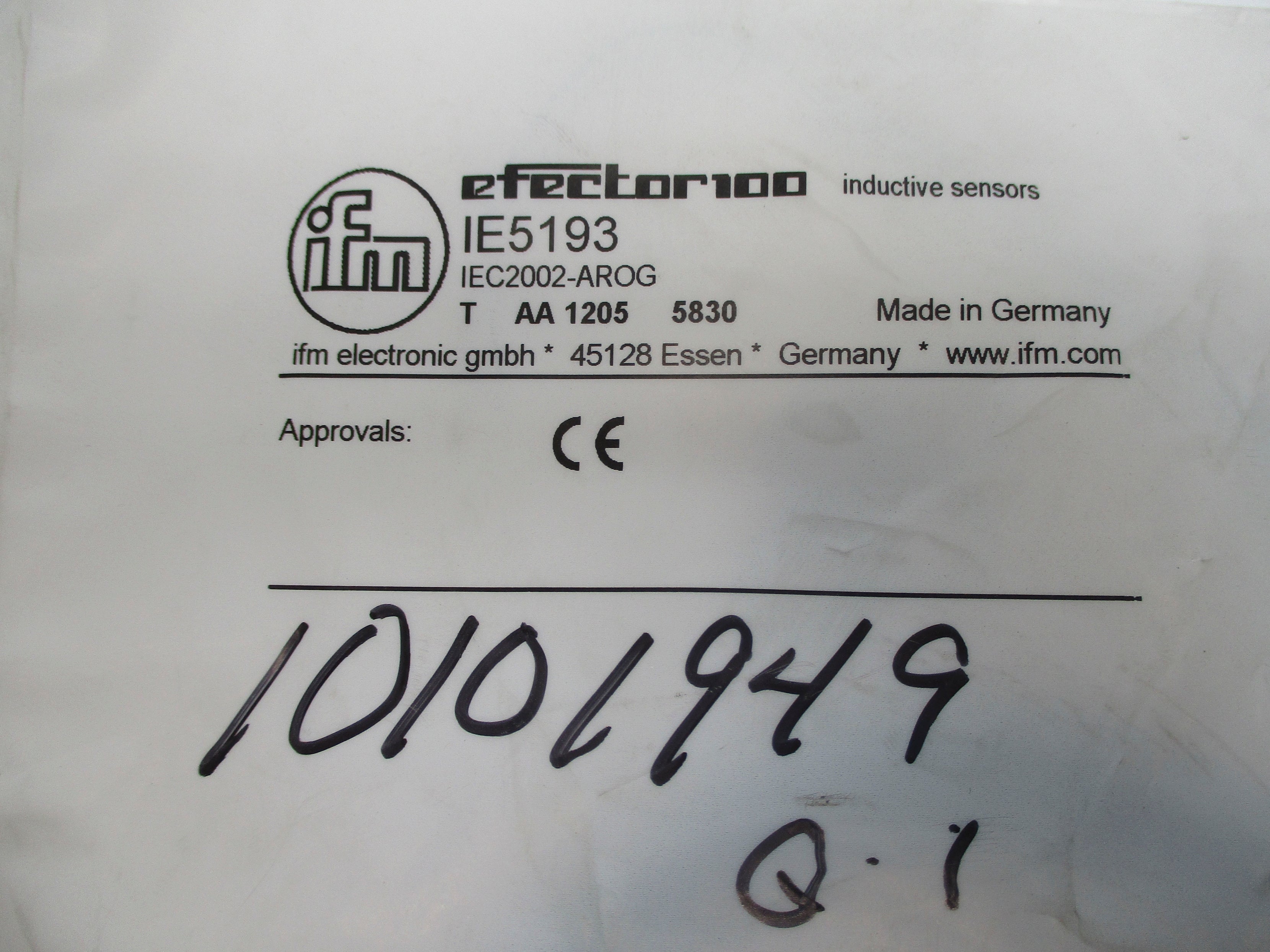 IFM EFECTOR IE5193 IEC2002-AROG NSMP
